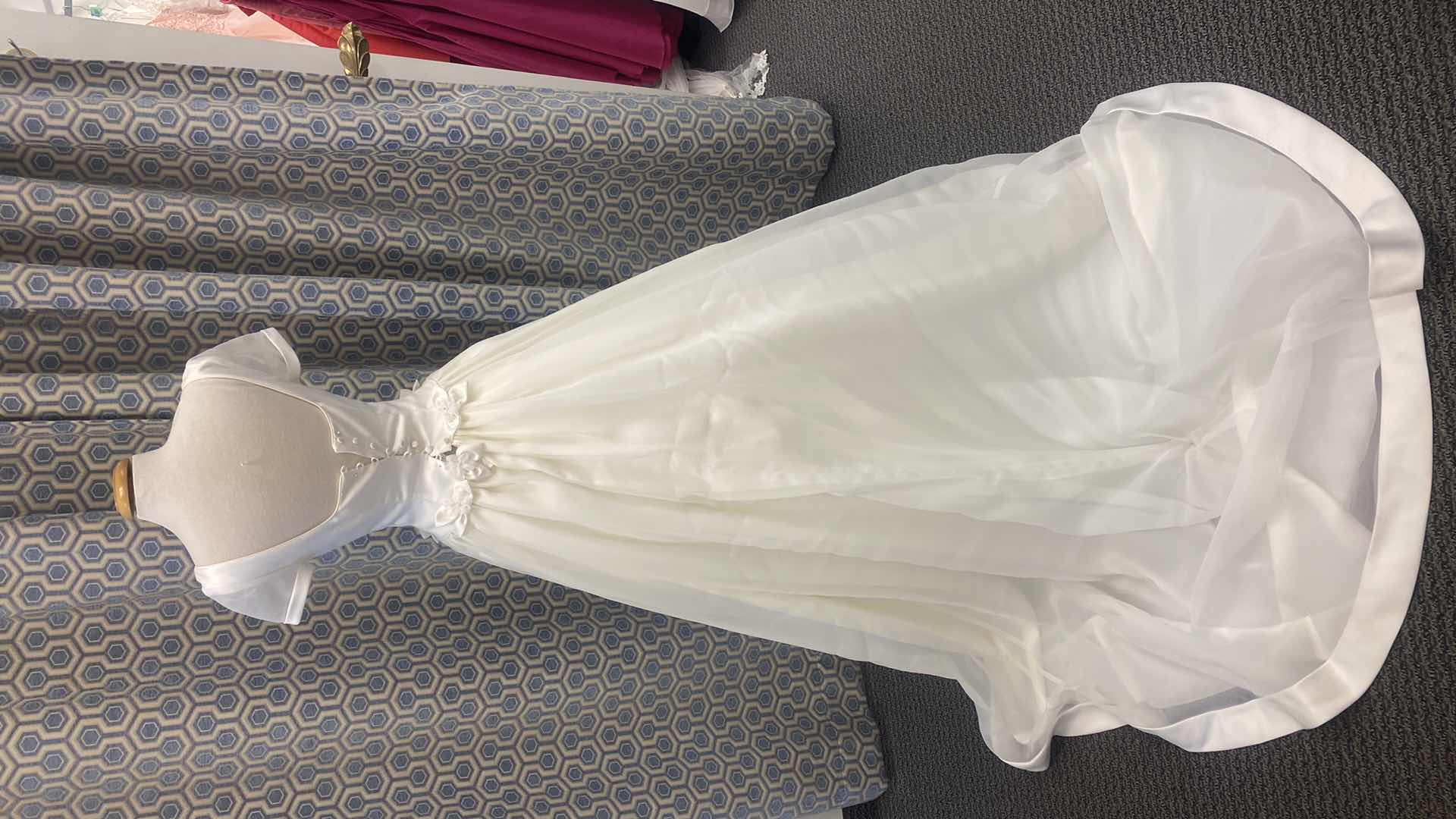 Photo 1 of BRIDAL GOWN “ELEGANT BRIDES” WHITE SATIN 2 ORGANZA SKIRT SIZE 8