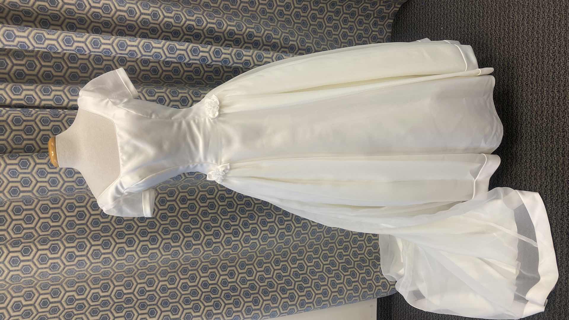 Photo 1 of BRIDAL GOWN “ELEGANT BRIDES” WHITE SATIN 2 ORGANZA SKIRT SIZE 8