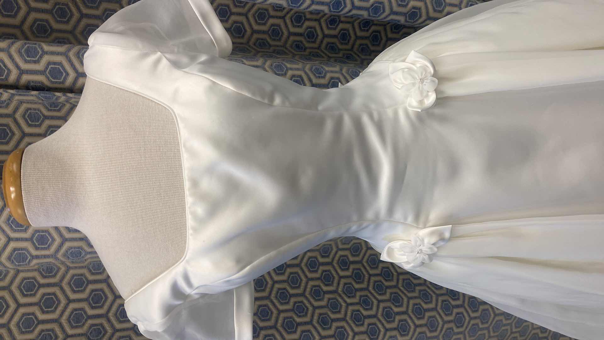 Photo 1 of BRIDAL GOWN “ELEGANT BRIDES” WHITE SATIN 2 ORGANZA SKIRT SIZE 8