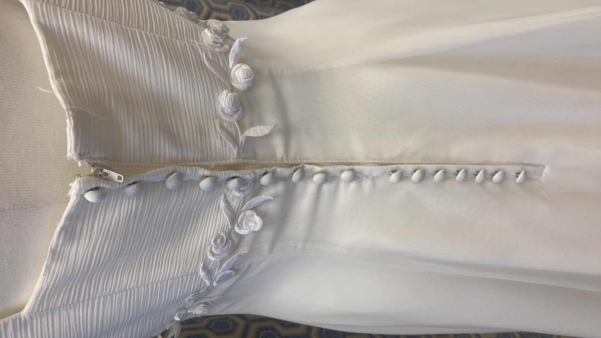 Photo 1 of BRIDAL GOWN “BRIDAL ELEGANCE” IVORY SATIN A-LINE w ORGANZA OVERLAY SIZE 12