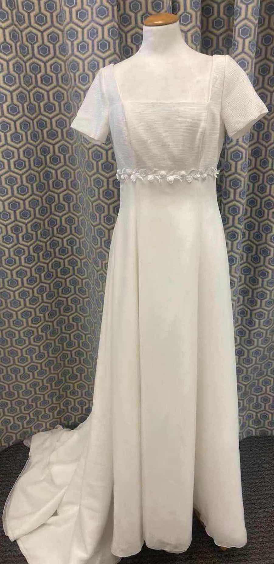 Photo 1 of BRIDAL GOWN “BRIDAL ELEGANCE” IVORY SATIN A-LINE w ORGANZA OVERLAY SIZE 12