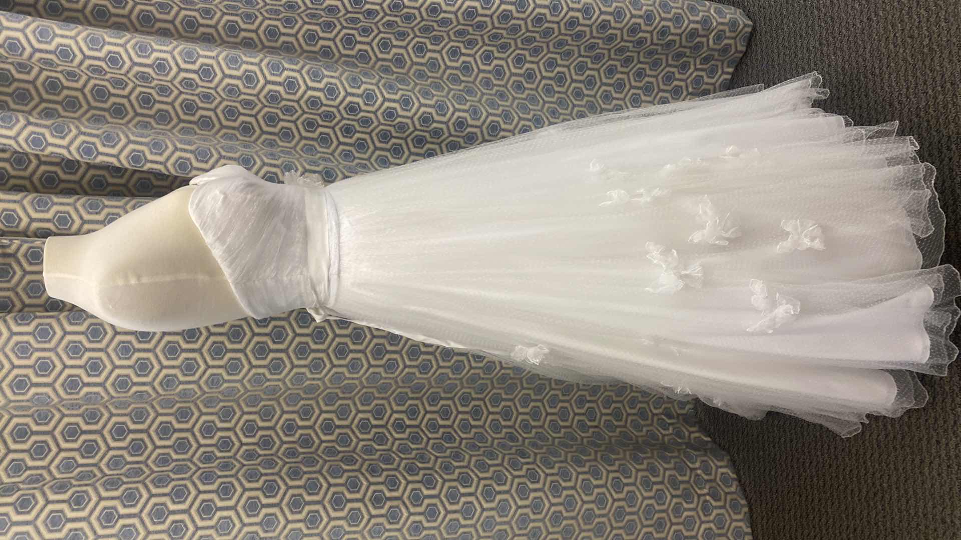 Photo 1 of BRIDAL GOWN “WATTERS” WHITE STRAPLESS FULL A-LINE w TULLE & FLOWERS SIZE 10