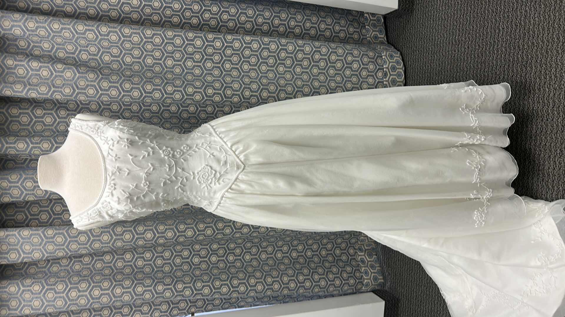 Photo 1 of BRIDAL GOWN "BRIDAL ELEGANCE BY MONIQUE" WHITE SATIN, EMBRROIDERED LACE WITH BEADING SIZE 10