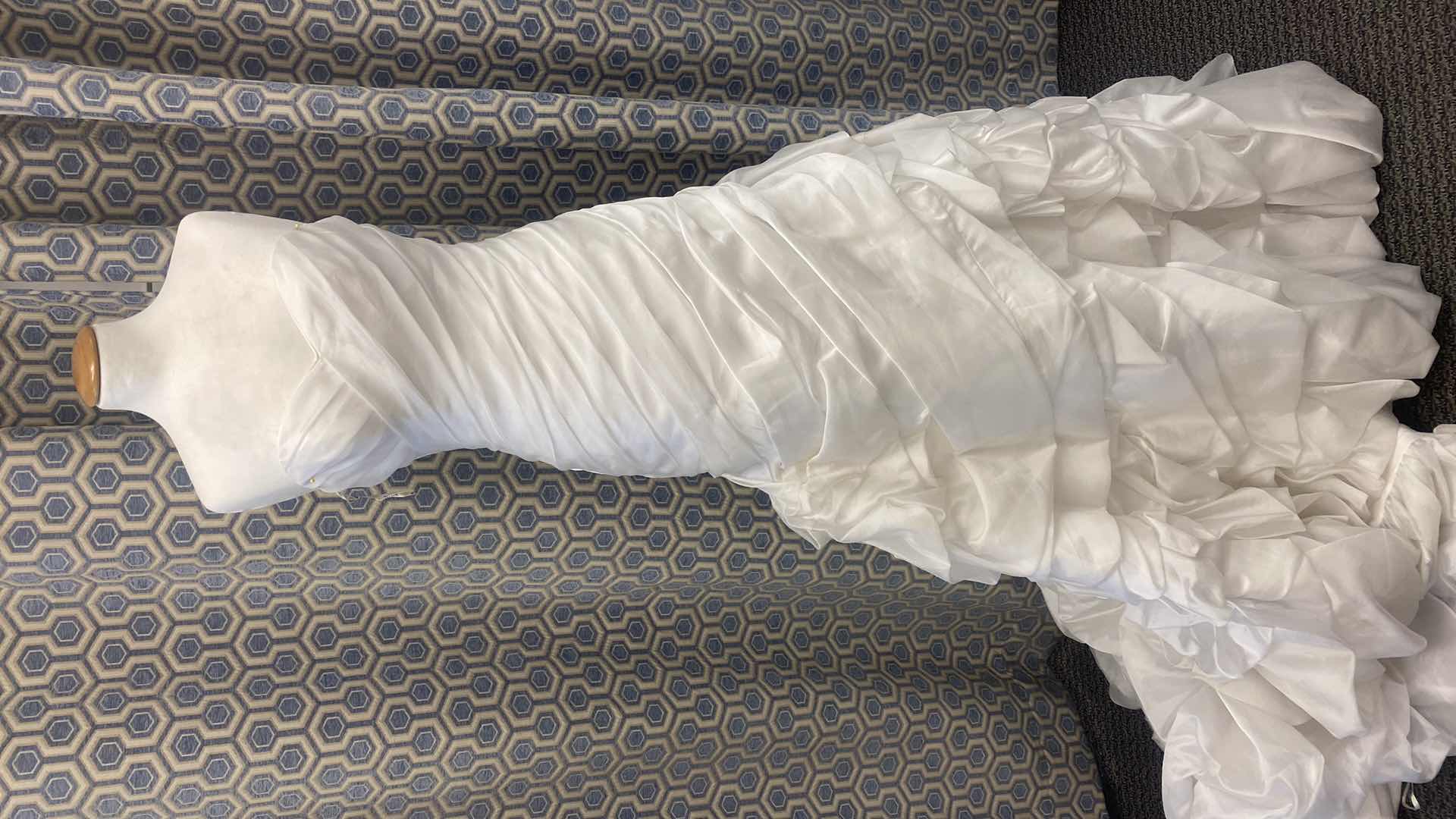 Photo 1 of BRIDAL GOWN “MAGGIE SOTTERO” IVORY SATIN STRAPLESS CORSET BACK SIZE 10