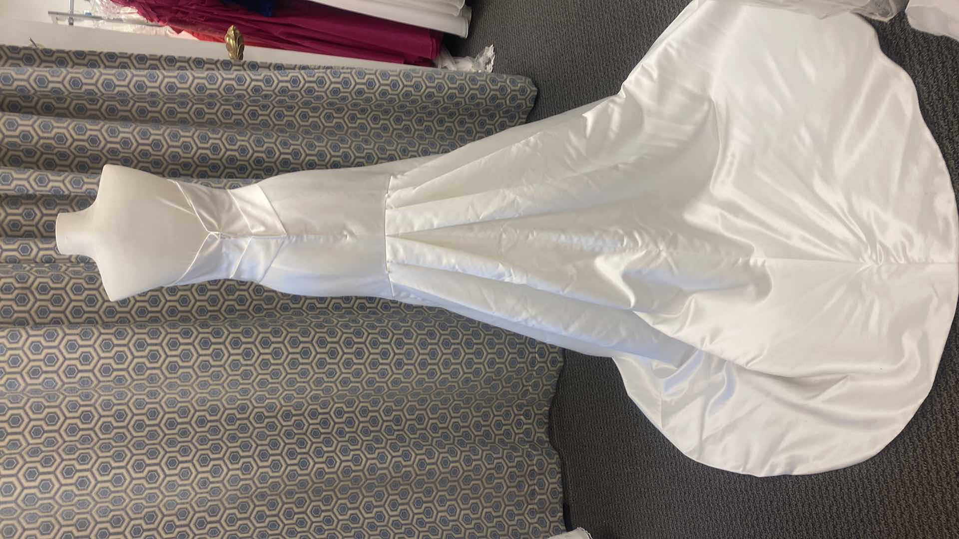 Photo 1 of BRIDAL GOWN “CASABLANCA” DIAMOND WHITE SATIN w BEADED BAND SIZE 10