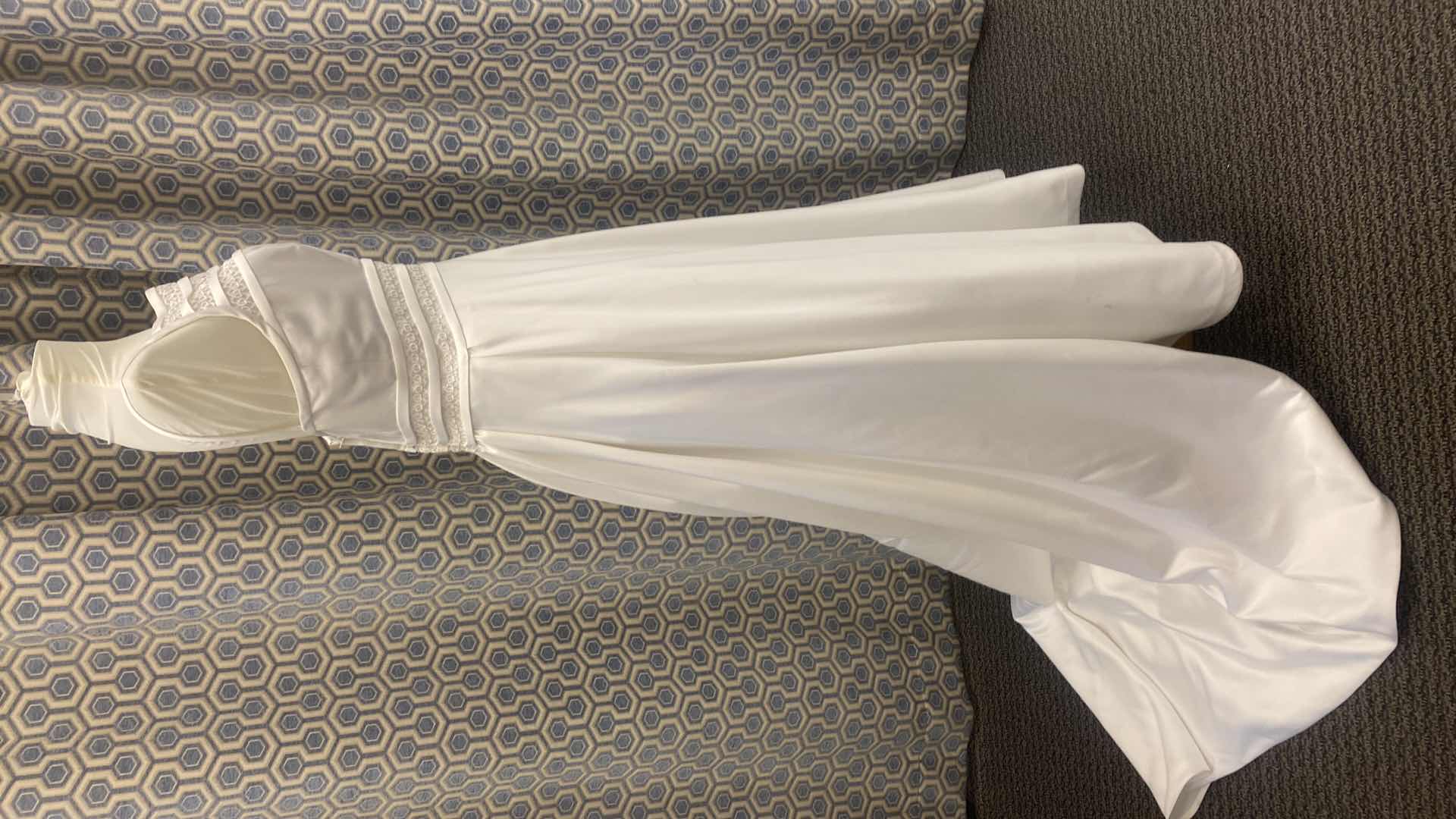 Photo 1 of BRIDAL  GOWN “BRIDAL ELEGANCE” WHITE SATIN w EMBROIDERY SIZE 12
