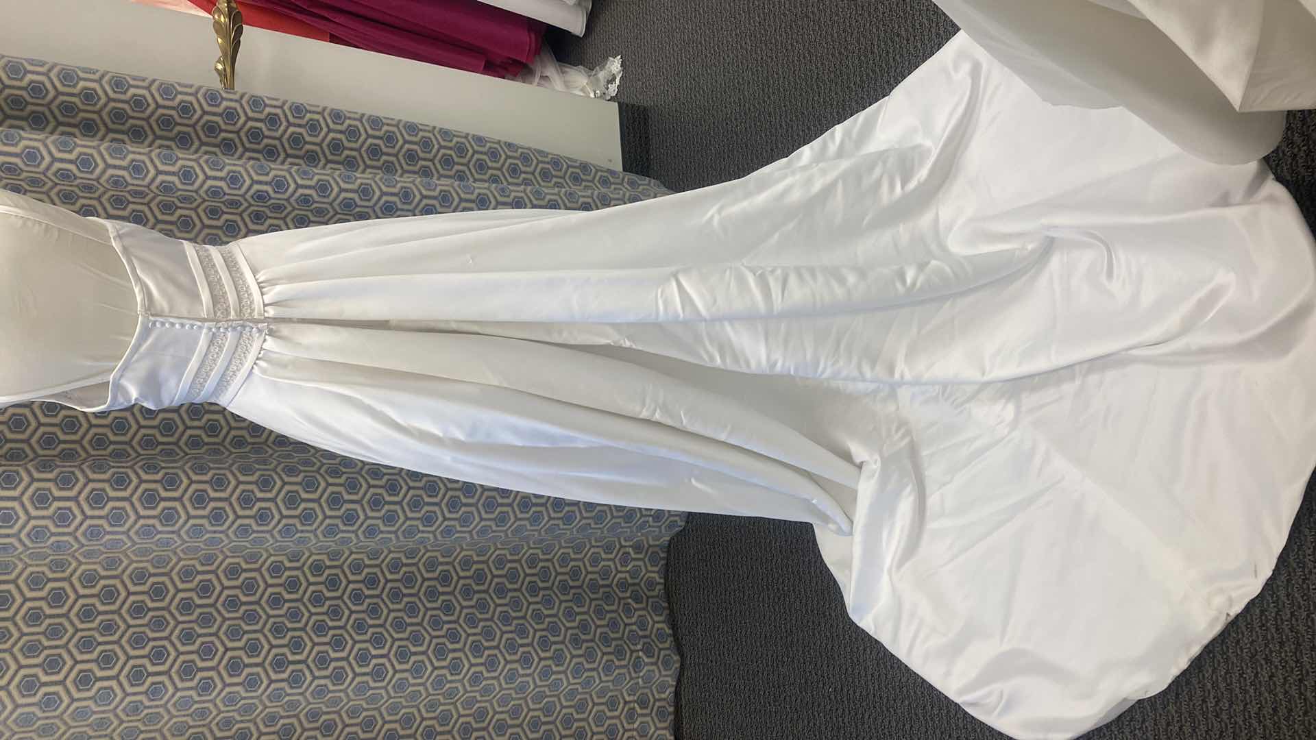 Photo 1 of BRIDAL  GOWN “BRIDAL ELEGANCE” WHITE SATIN w EMBROIDERY SIZE 12