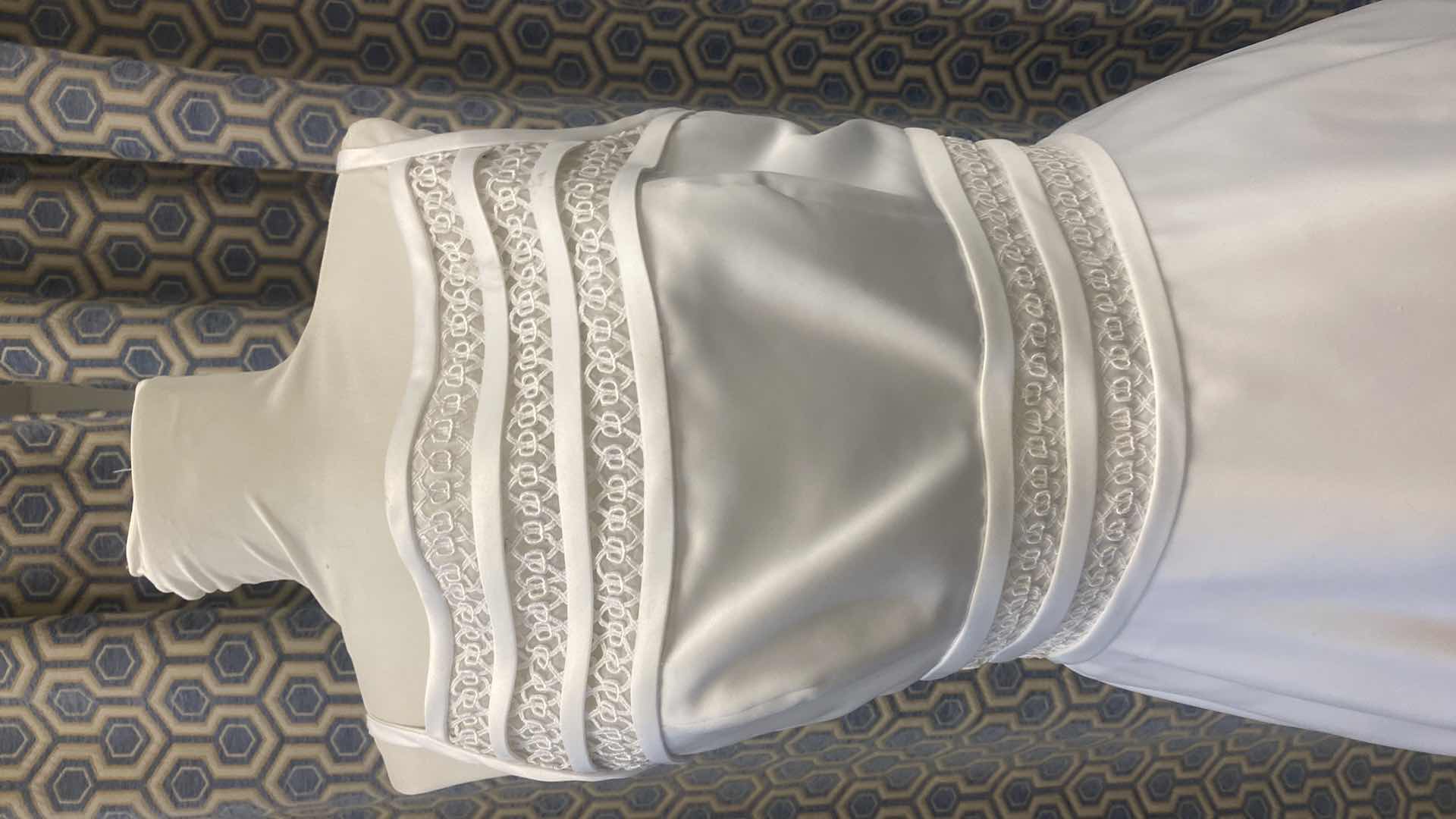 Photo 1 of BRIDAL  GOWN “BRIDAL ELEGANCE” WHITE SATIN w EMBROIDERY SIZE 12