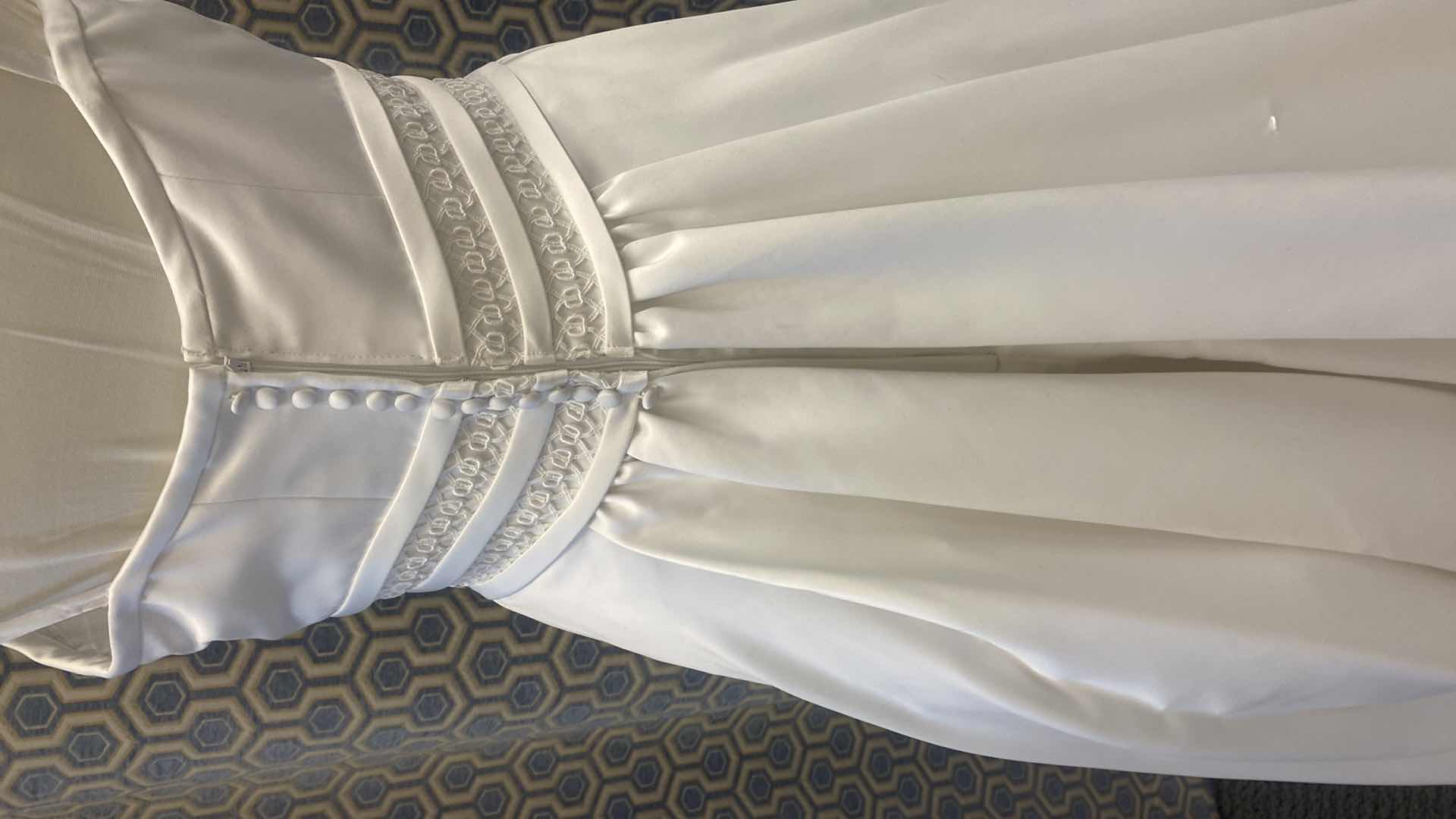 Photo 1 of BRIDAL  GOWN “BRIDAL ELEGANCE” WHITE SATIN w EMBROIDERY SIZE 12