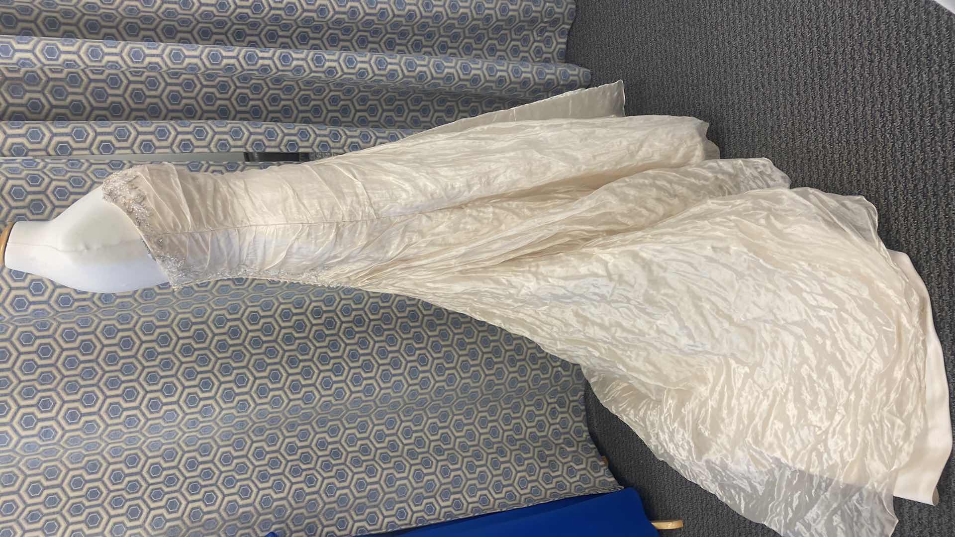 Photo 1 of BRIDAL GOWN “MAGGIE SOTTERO” GOLD SATIN STRAPLESS  w GOLD EMBELLISHMENTS SIZE 10