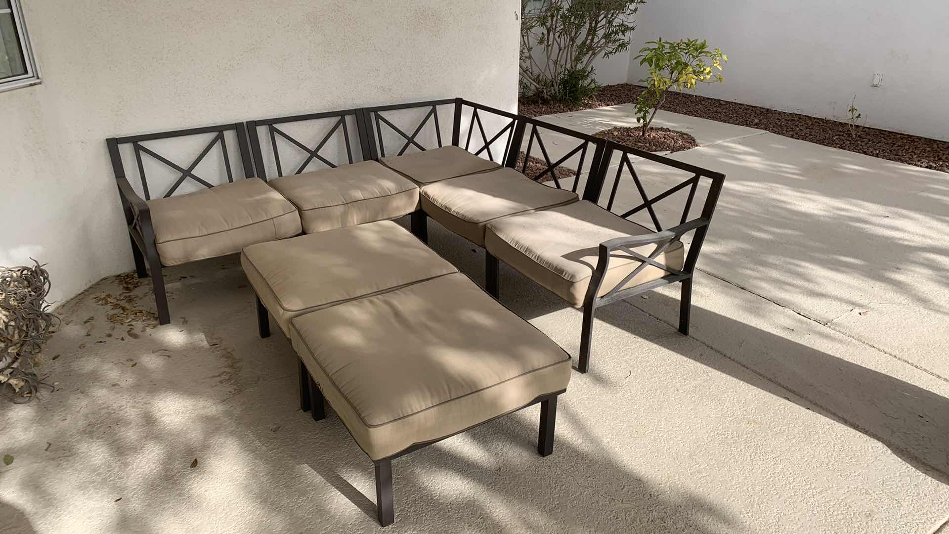 Photo 1 of PATIO CORNER SET WITH OTTOMANS