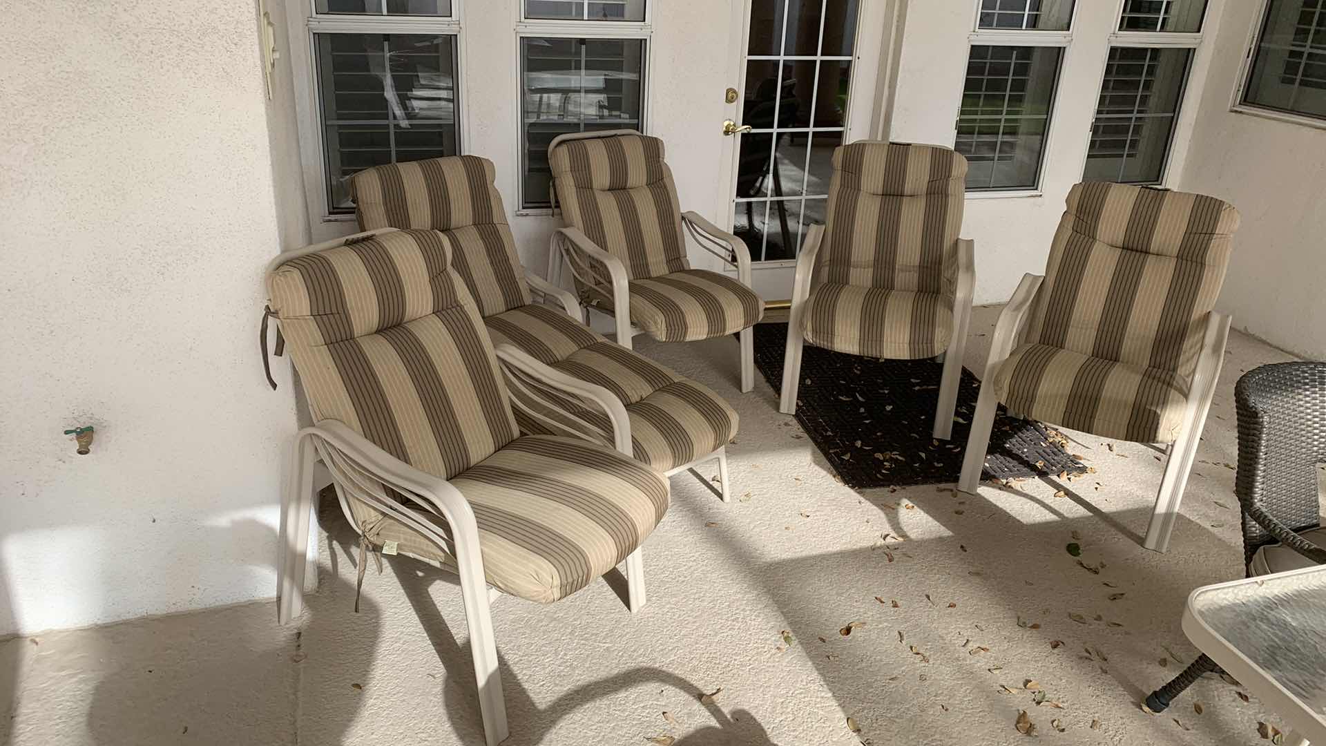 Photo 1 of 4-PADDED PATIO CHAIRS AND A LOUNGE CHAIR