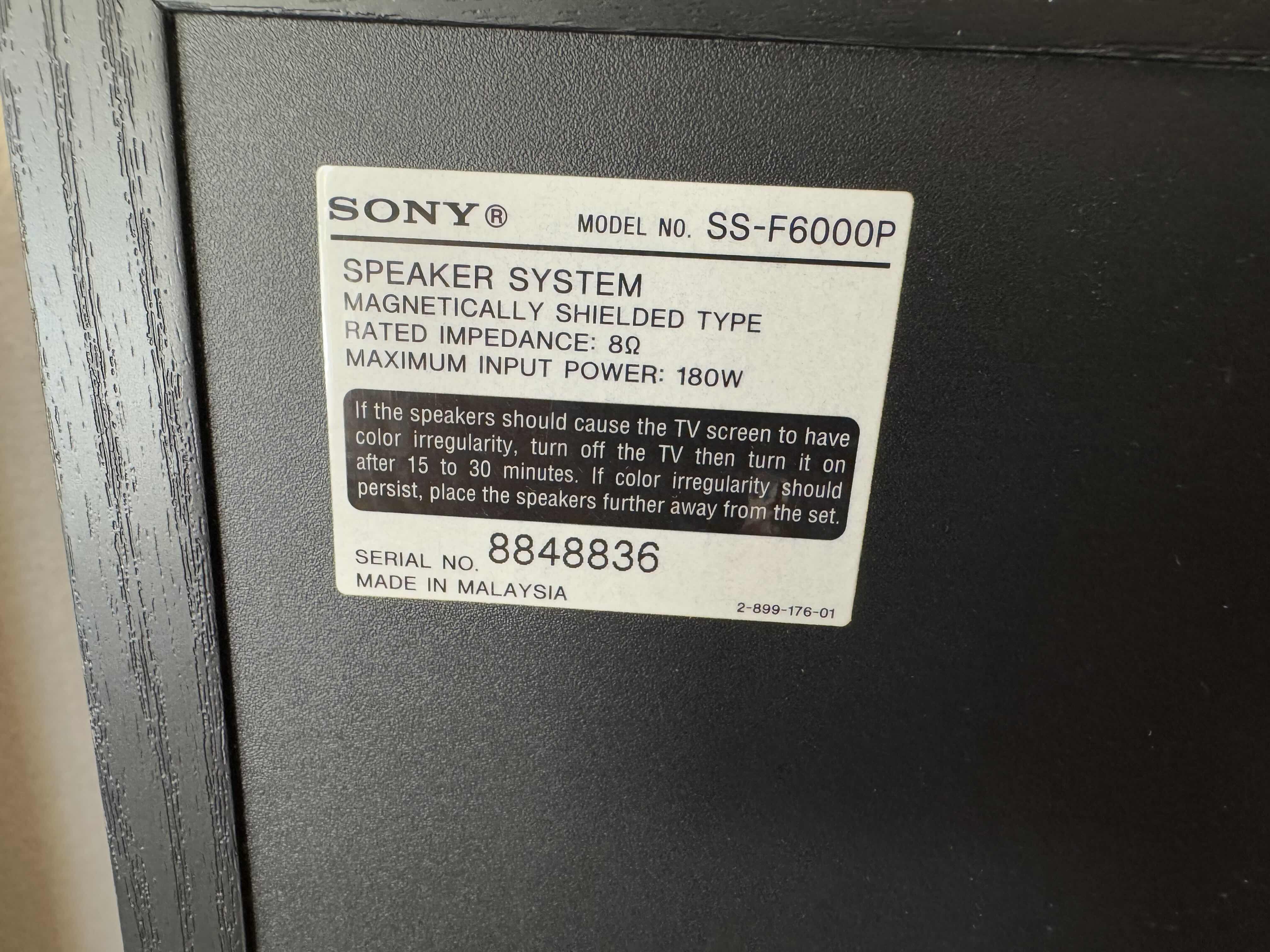 Photo 1 of 2- 37” SONY SPEAKERS