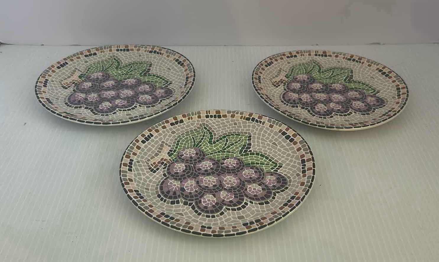 Photo 1 of 8-SANGO "ZOEY" MOSAIC DESIGN CUPS/SAUCERS. DISHES-DINNERWARE.