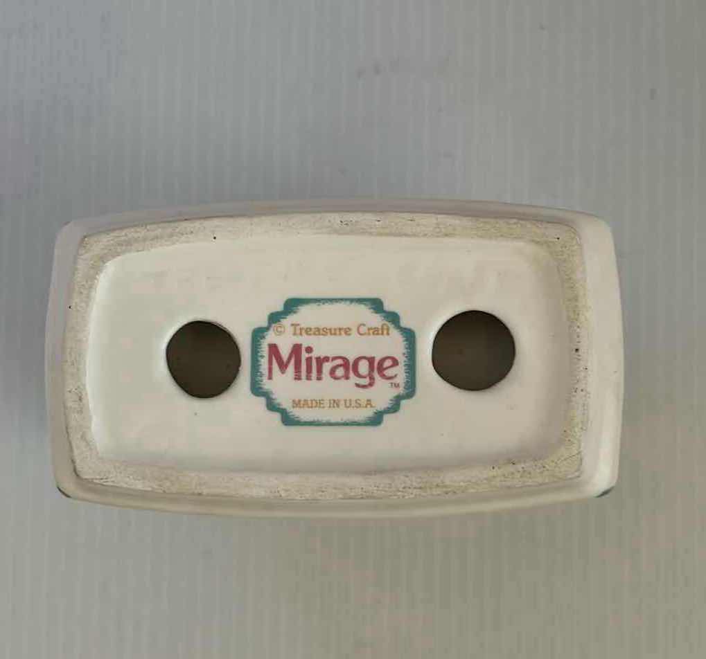 Photo 1 of TREASURE CRAFT MIRAGE STONE WARE NAPKIN HOLDER SALT PEPPER SET. PART OF LARGER SET (SOLD SEPARATELY.)