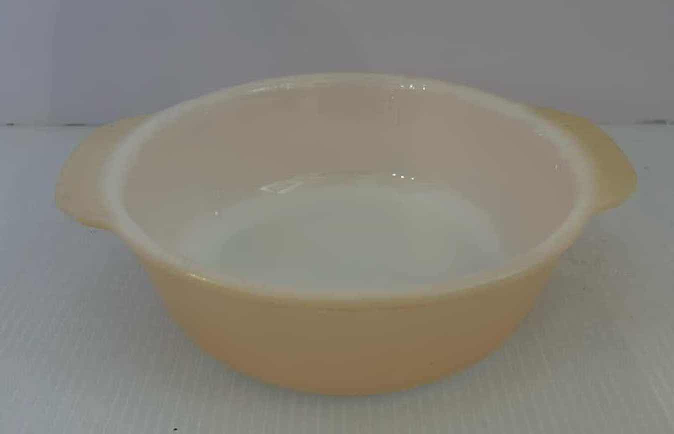 Photo 1 of 2-VINTAGE ANCHOR HOCKING FIRE PEACH LUSTRE  SWIRL CASSEROLE DISH