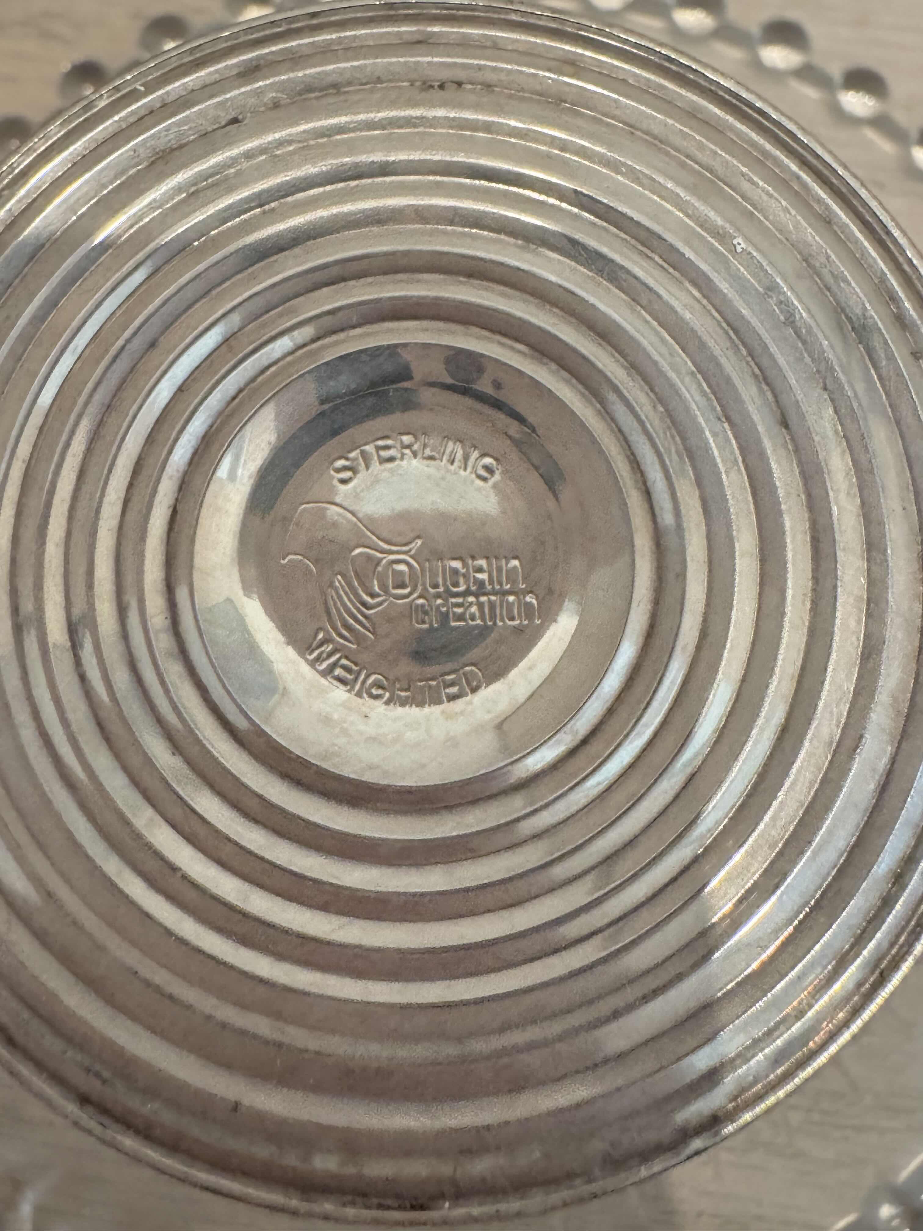 Photo 1 of VINTAGE CRYSTAL AND SILVER PLATED BOWL AND CAKE PLATE

BOWL
9” X H4”

CAKE PLATE 
6.5” X H3”