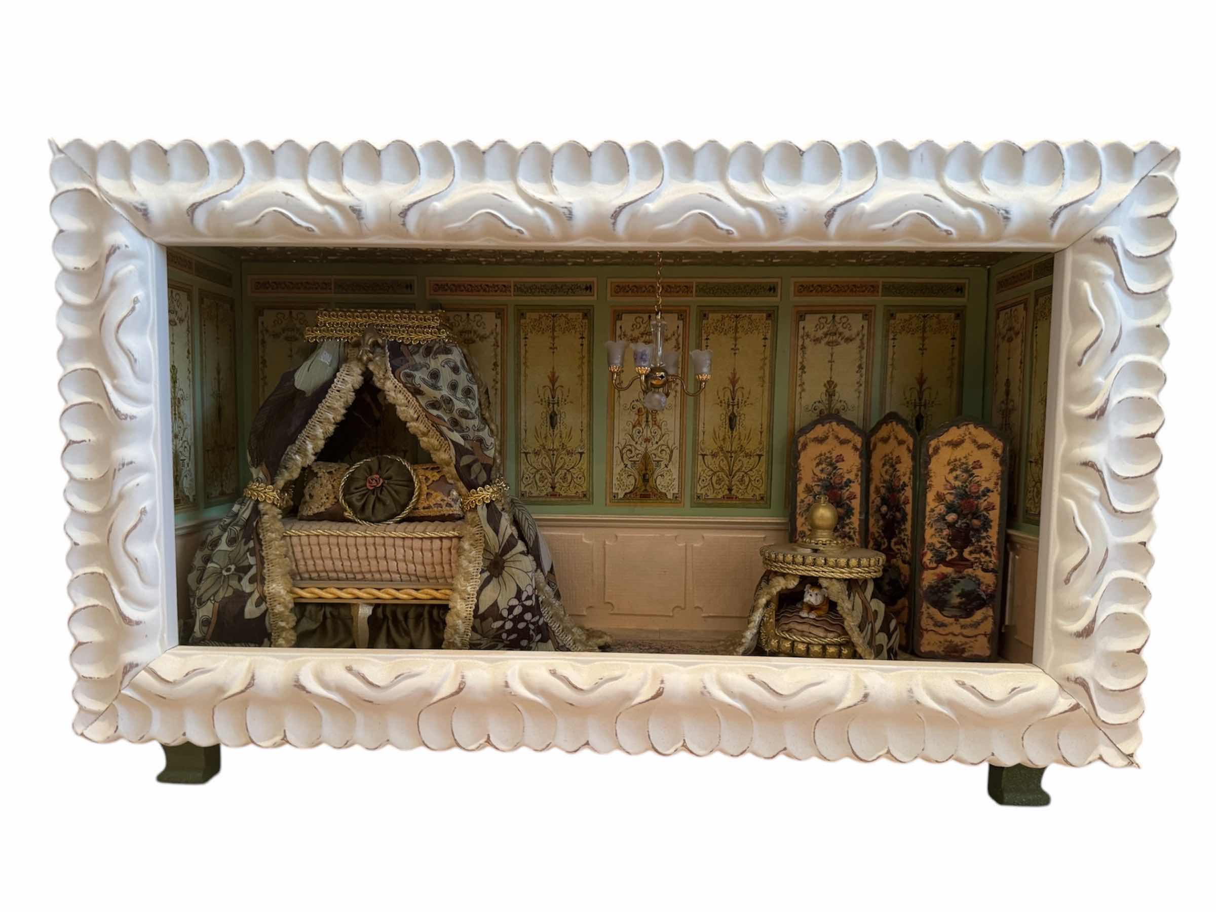 Photo 1 of VINTAGE ANTIQUE DIAGRAM, WINDOW SCENE 3D, SHADOW BOX, MINIATURE ROOM BOX, ARTWORK
18” X H11”