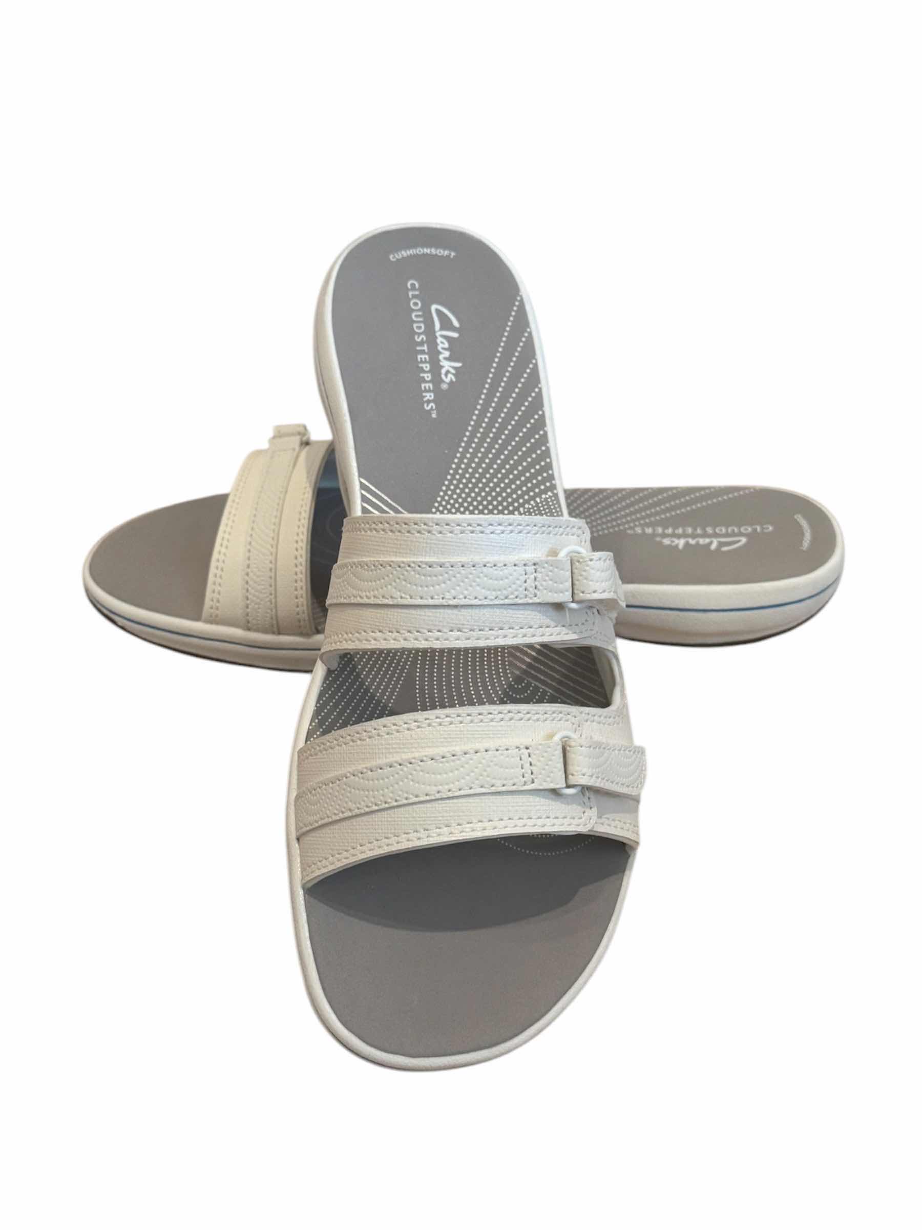 Photo 1 of CLARKS CLOUDSTEPPERS, BREEZE PIPER, WHITE, SIZE 10