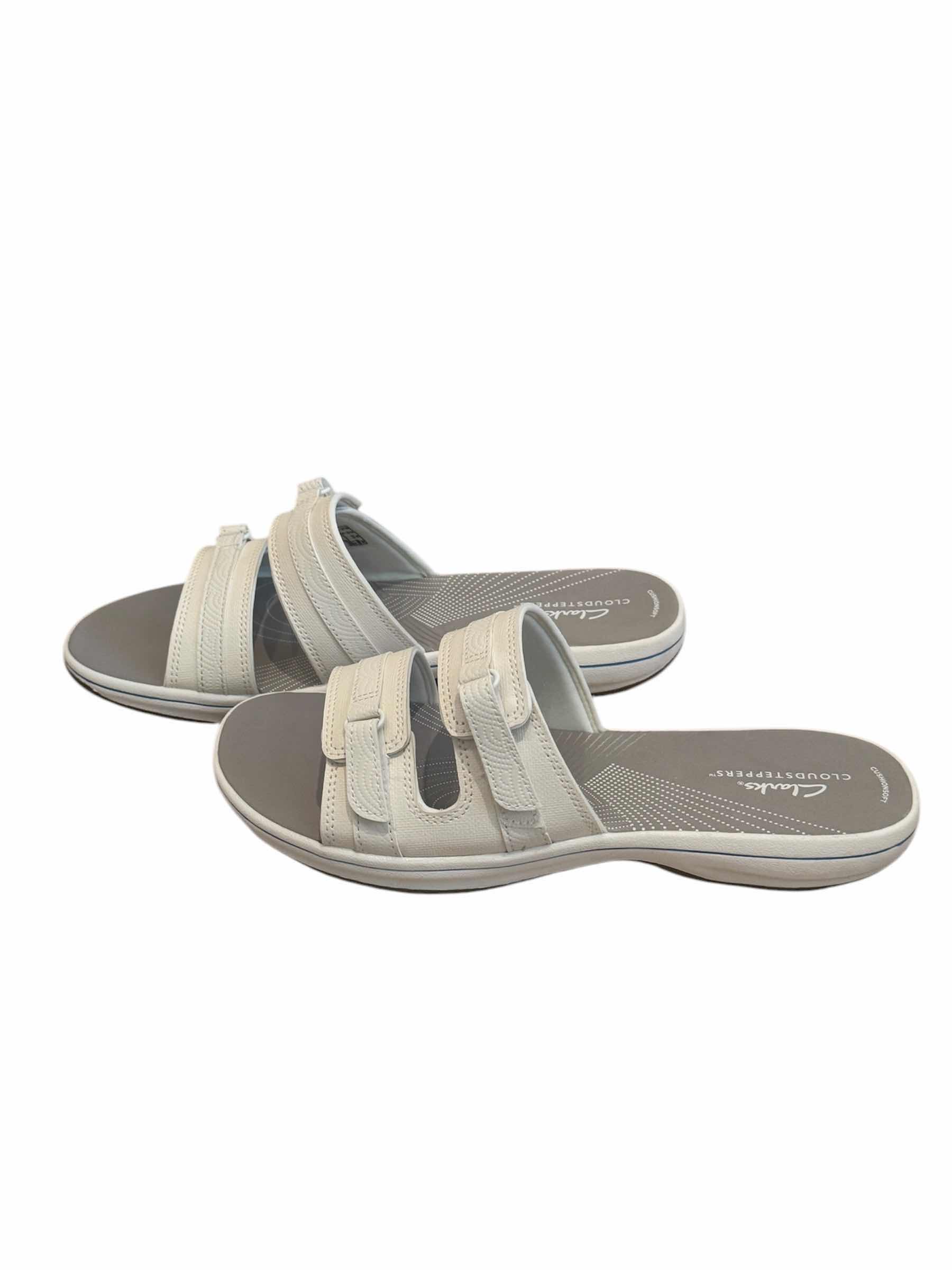 Photo 1 of CLARKS CLOUDSTEPPERS, BREEZE PIPER, WHITE, SIZE 10