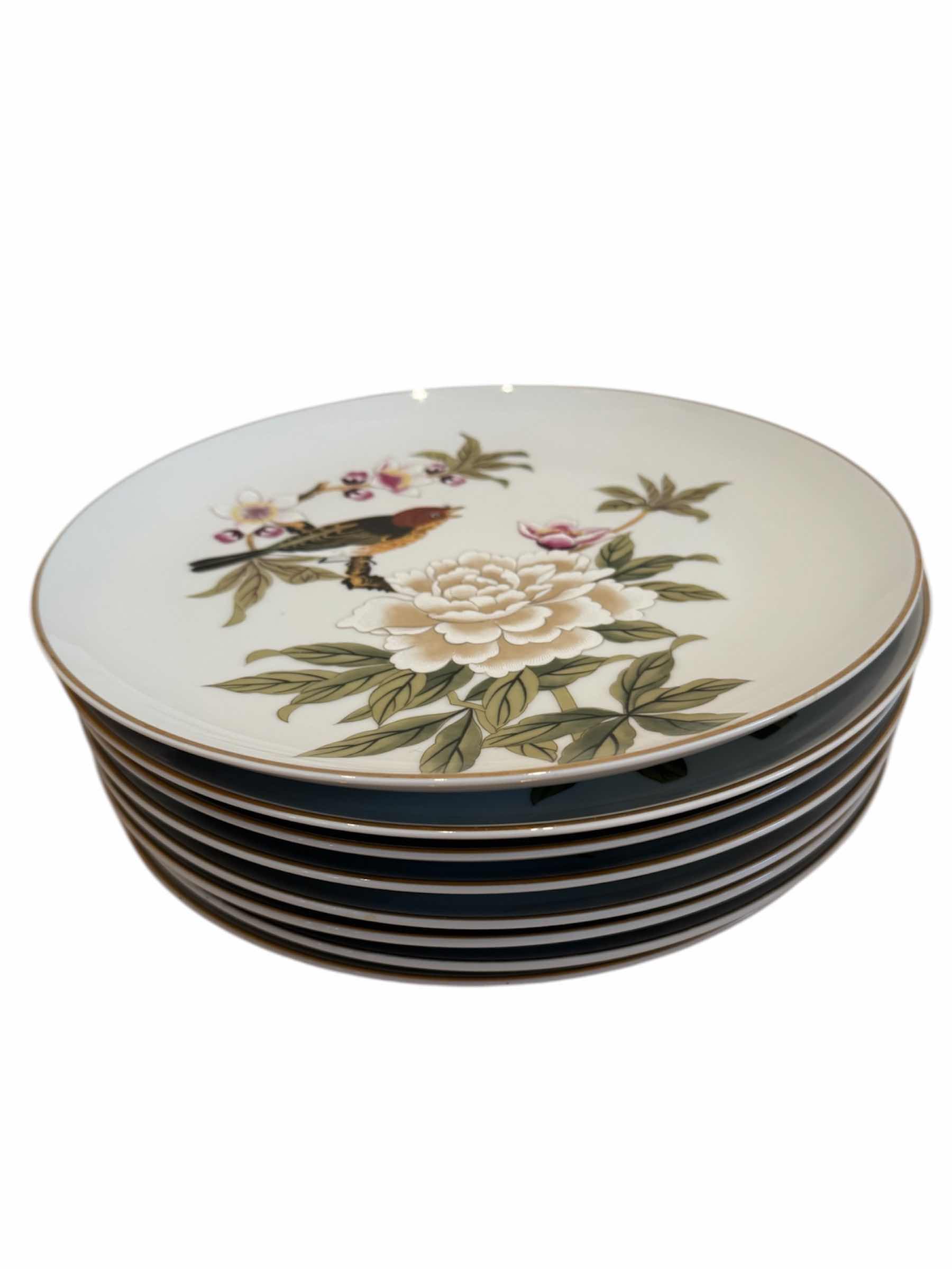 Photo 1 of VINTAGE SHARFFORD CHINESE GARDEN DINNER PLATES, 8 PIECES

D10”