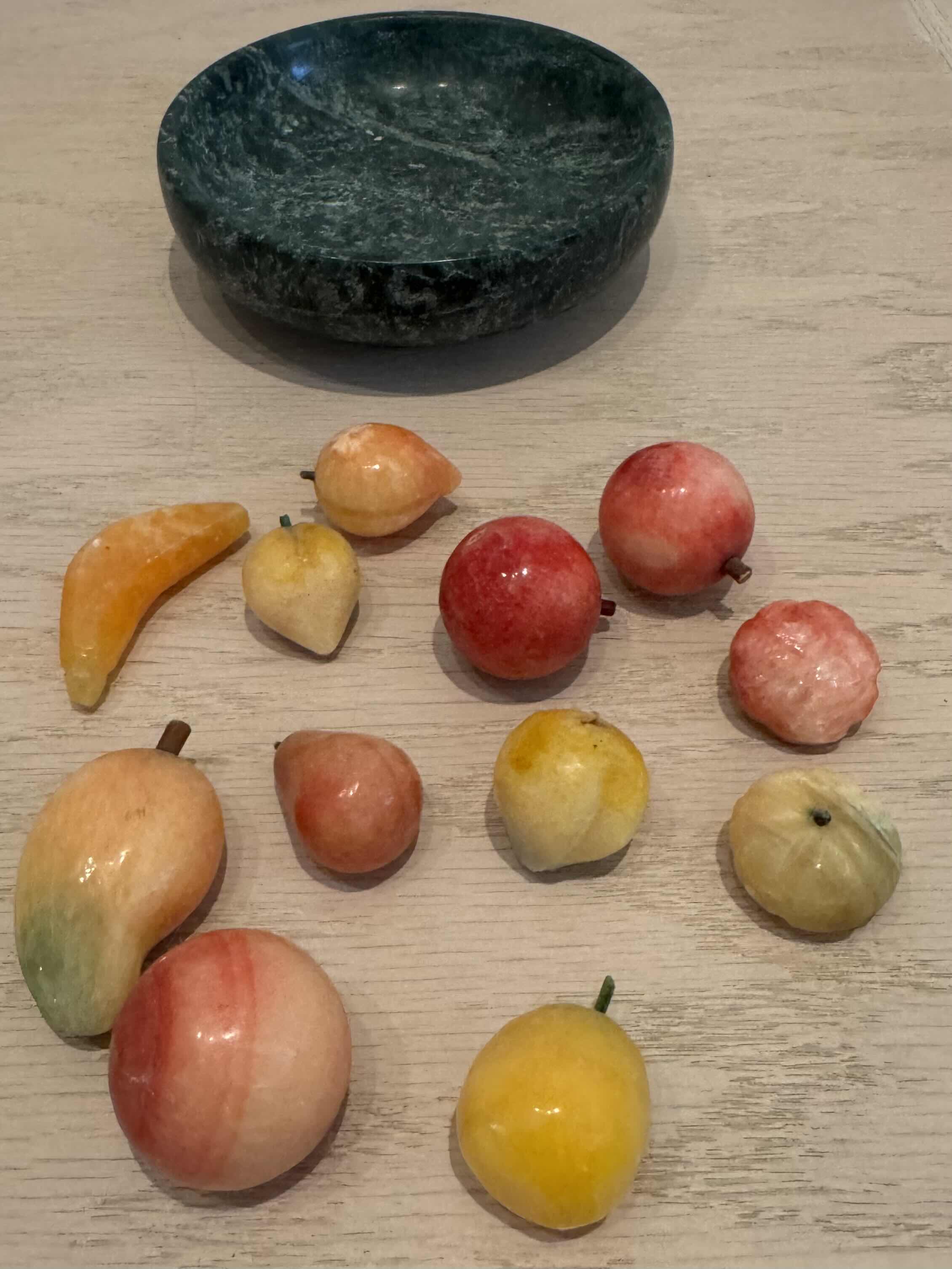 Photo 1 of VINTAGE STONE AND CRYSTAL SMALL FRUIT BOWL, 2 STONE PLATTERS

PLATTER
D8”

PLATTER
D7”

FRUIT BOWL
D5”