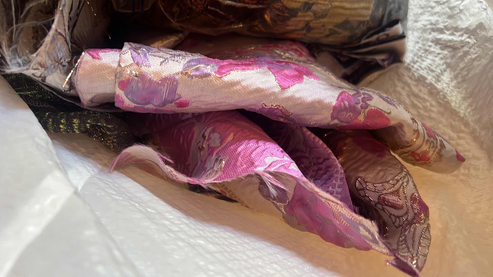 Photo 1 of CONTENTS OF BAG: MULTI-COLORED FABRICS