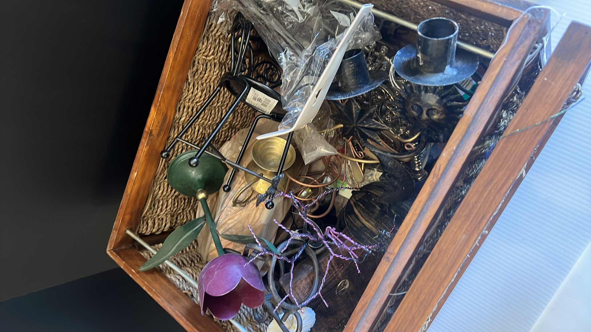 Photo 1 of BOX OF CANDLE HOLDERS AND MISCELLANEOUS DECOR