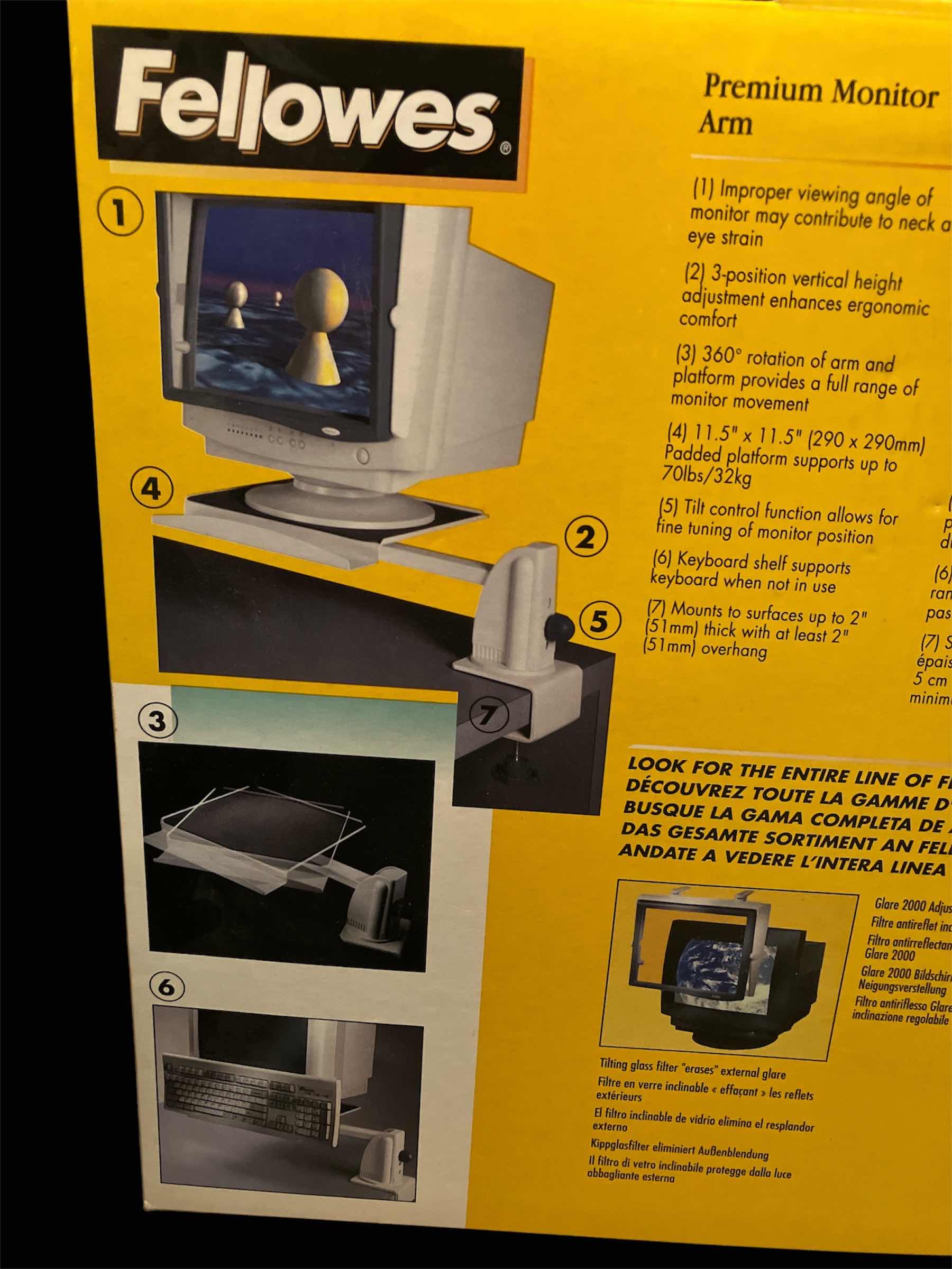 Photo 1 of FELLOWES PREMIUM MONITOR ARM IN ORIGINAL PACKAGING