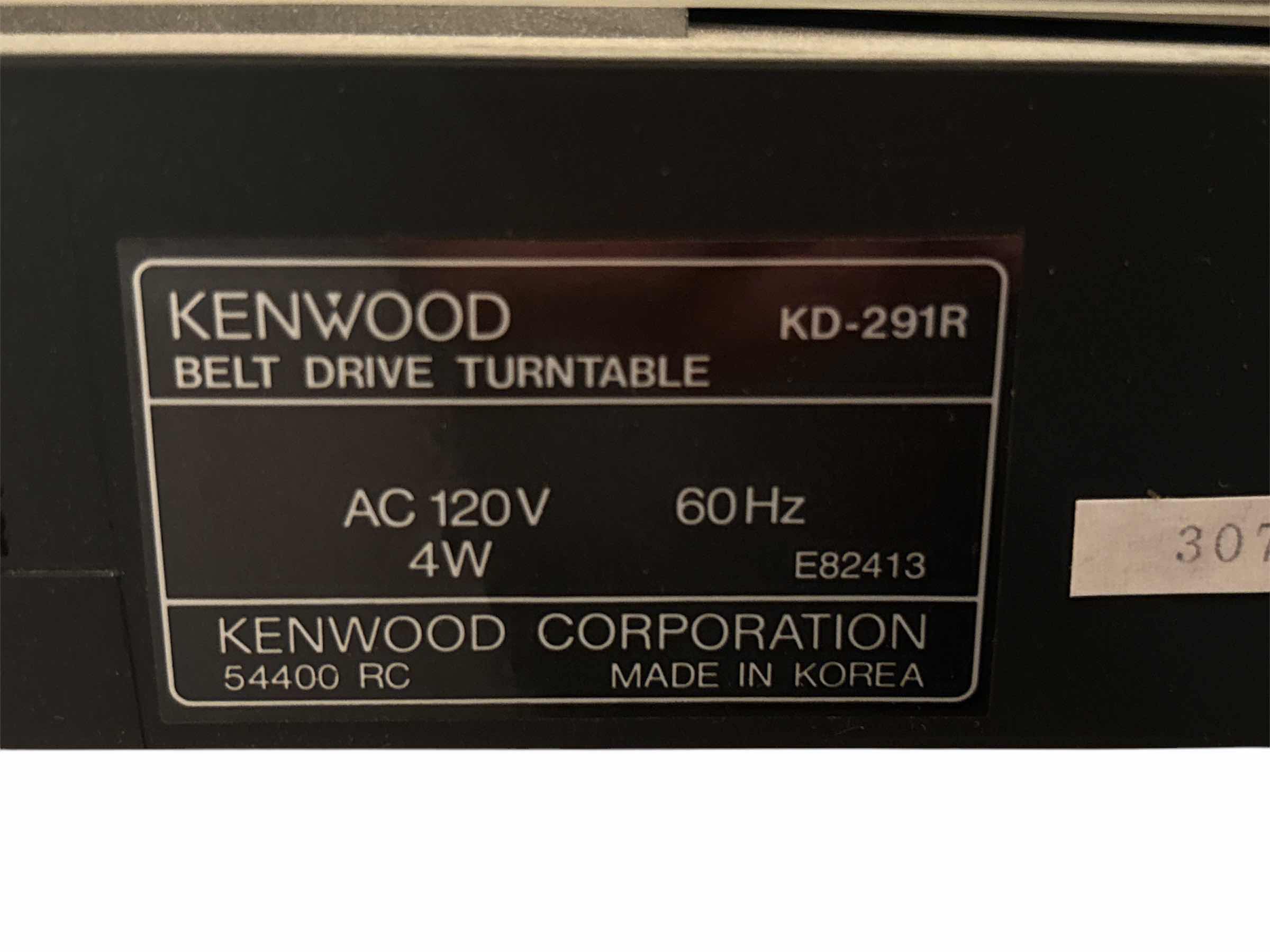 Photo 1 of KENWOOD BELT DRIVE TURNTABLE