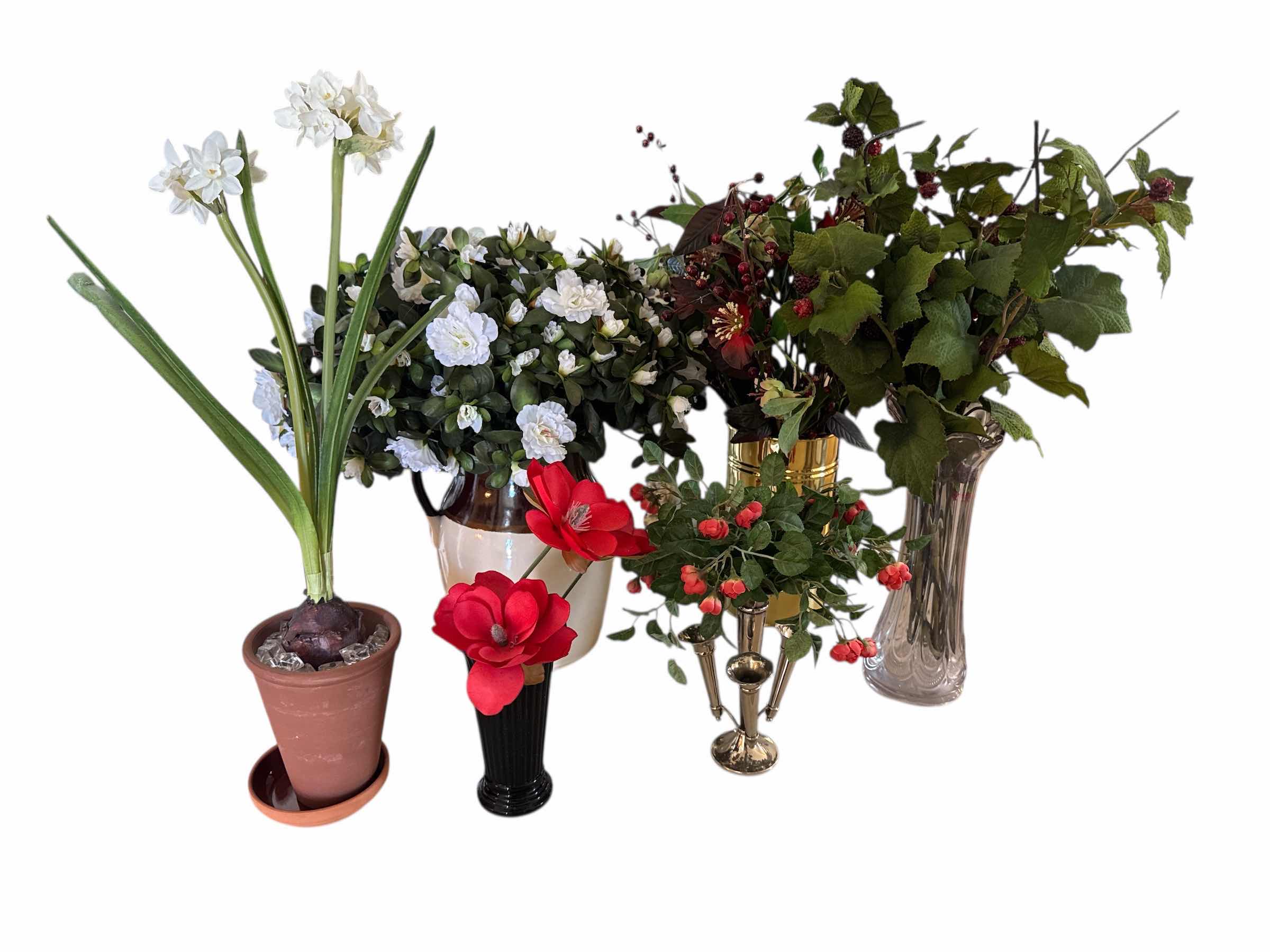 Photo 1 of 6 FAUX FOLIAGE AND FLOWERS RANGING IN HEIGHT FROM H22” & SMALLER