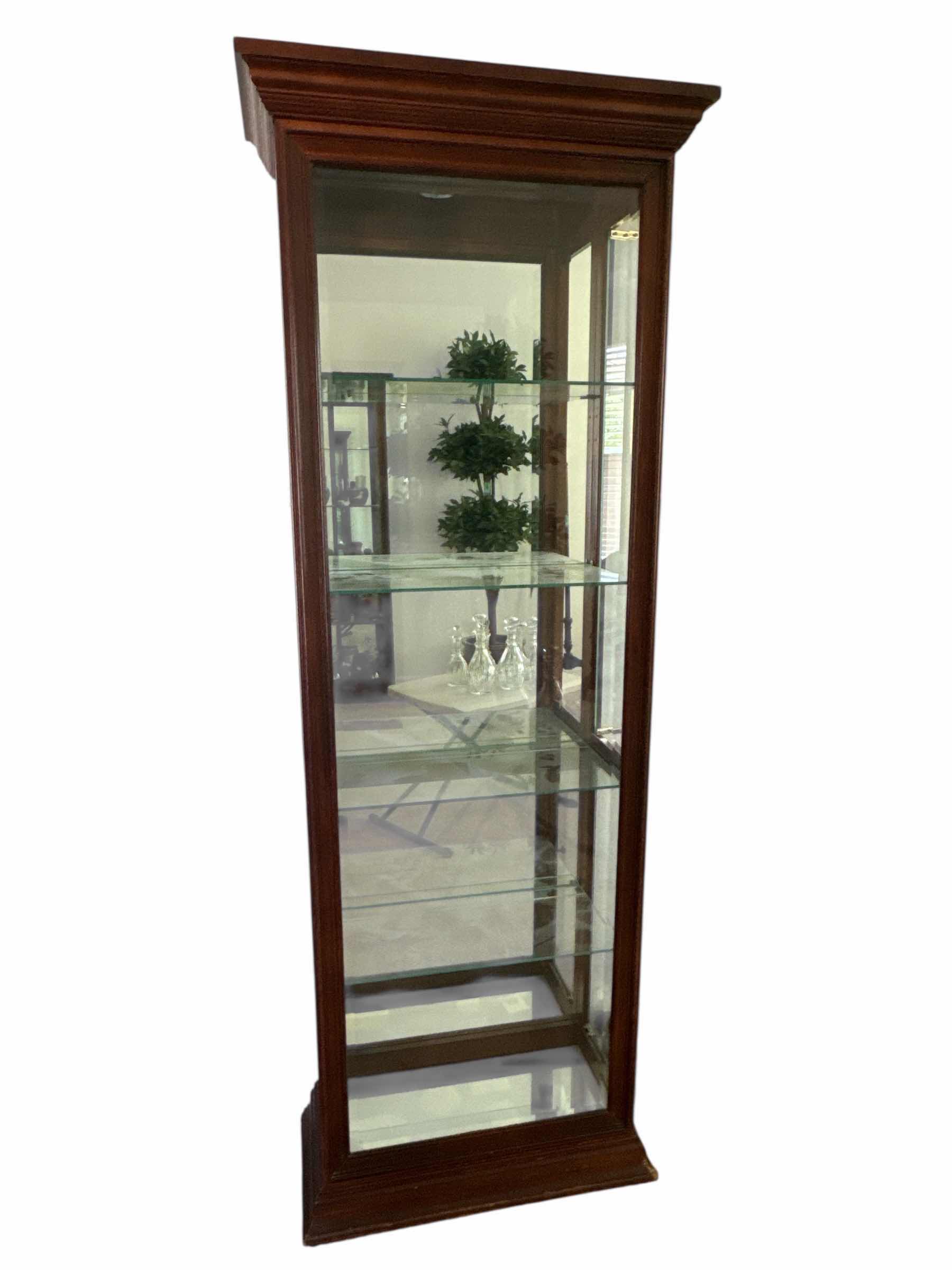 Photo 1 of CHERRY STAINED CURIO CABINET
12“ x 24“ H 77”
