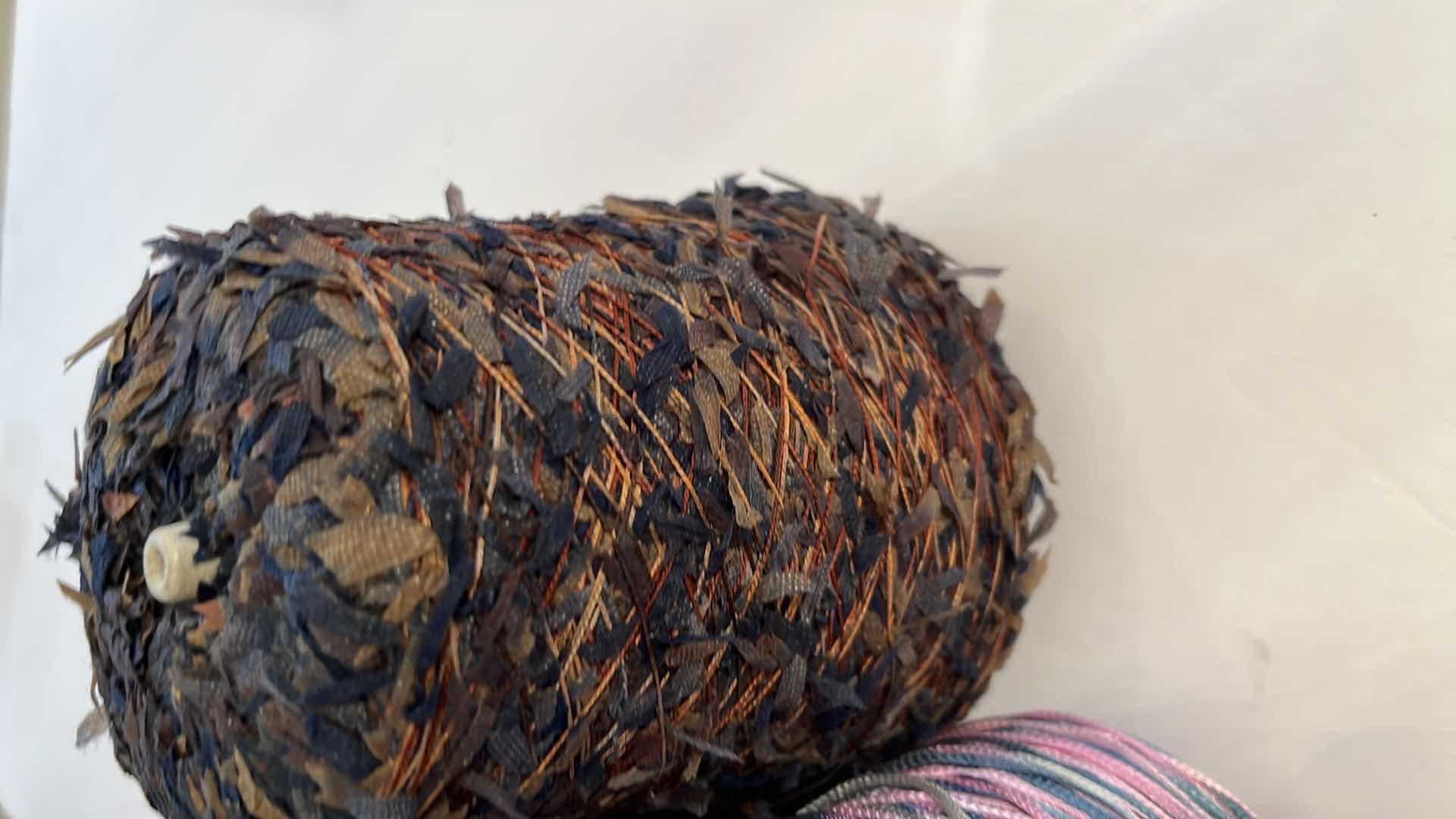 Photo 1 of 3 - LARGE MACHINE CONE THREAD AND YARN