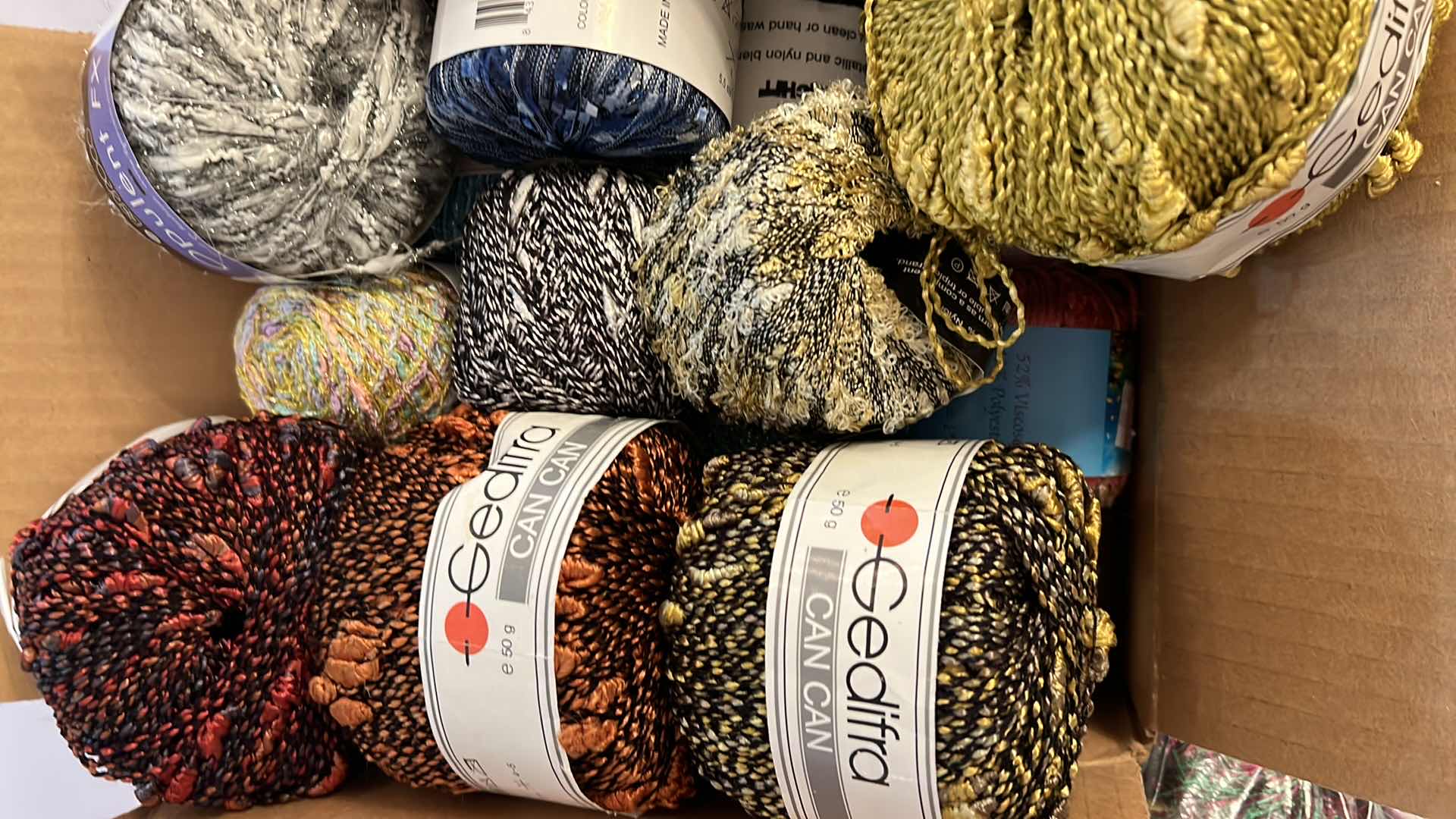 Photo 1 of LOT OF SPECIALTY YARN AND THREAD