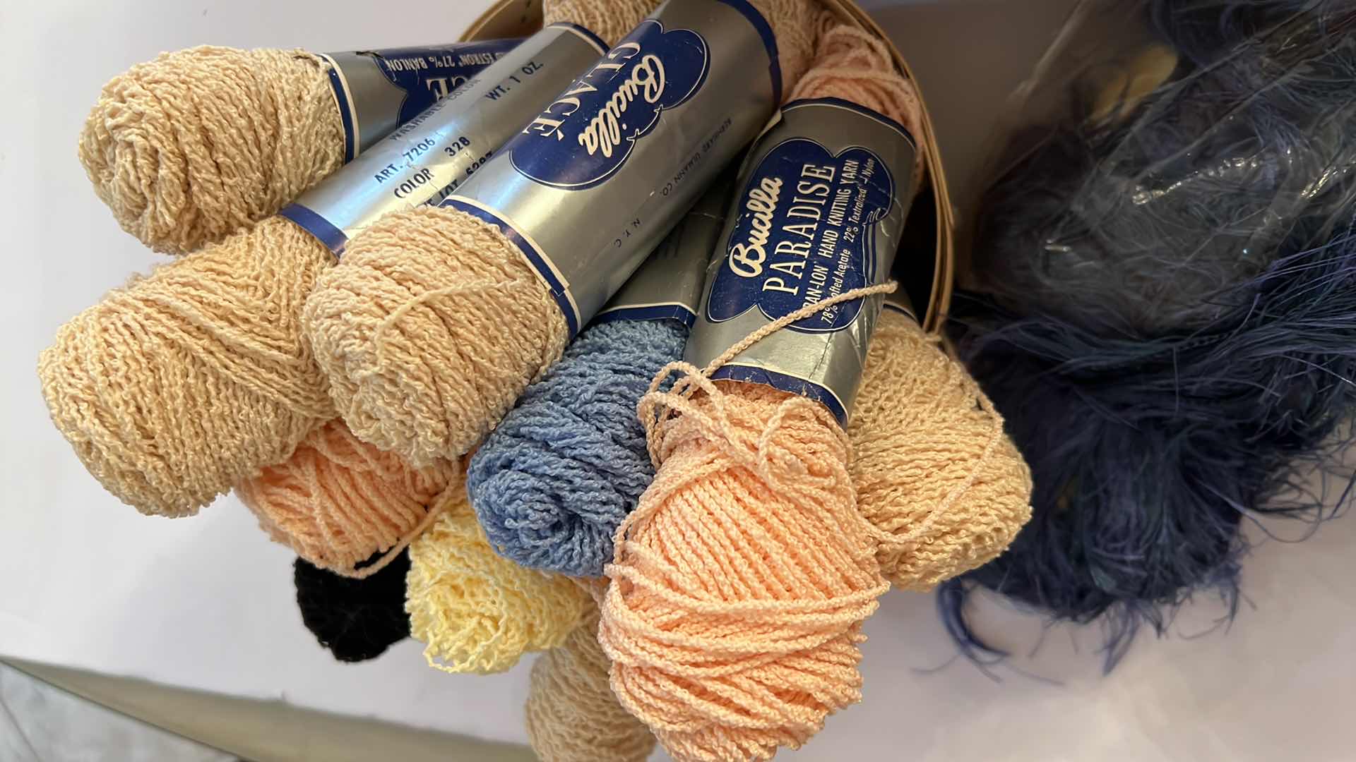 Photo 1 of LOT OF SPECIALTY YARN AND THREAD