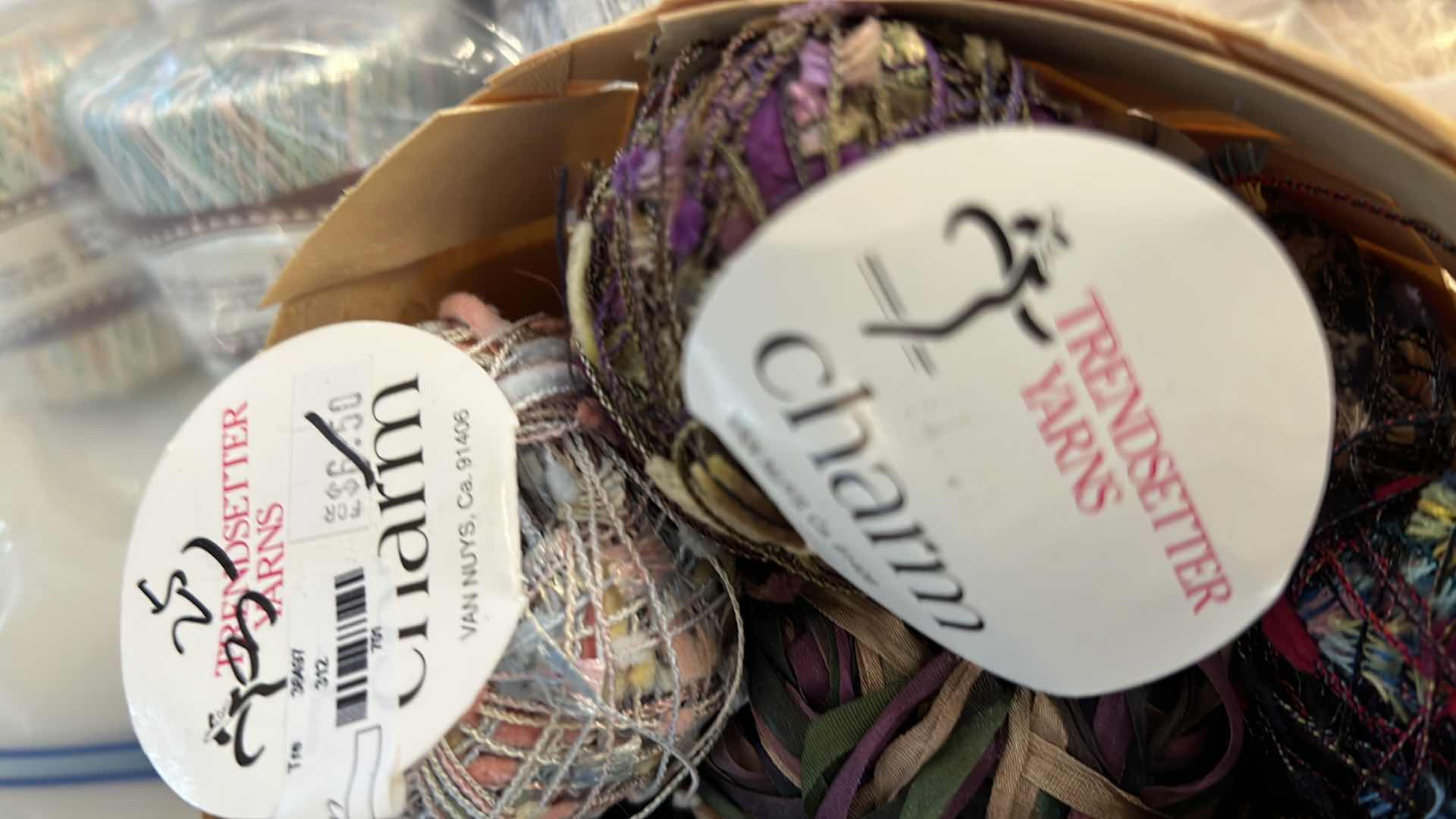 Photo 1 of BAG OF YARN, FEATHER YARNS EMBROIDERY  THREAD
