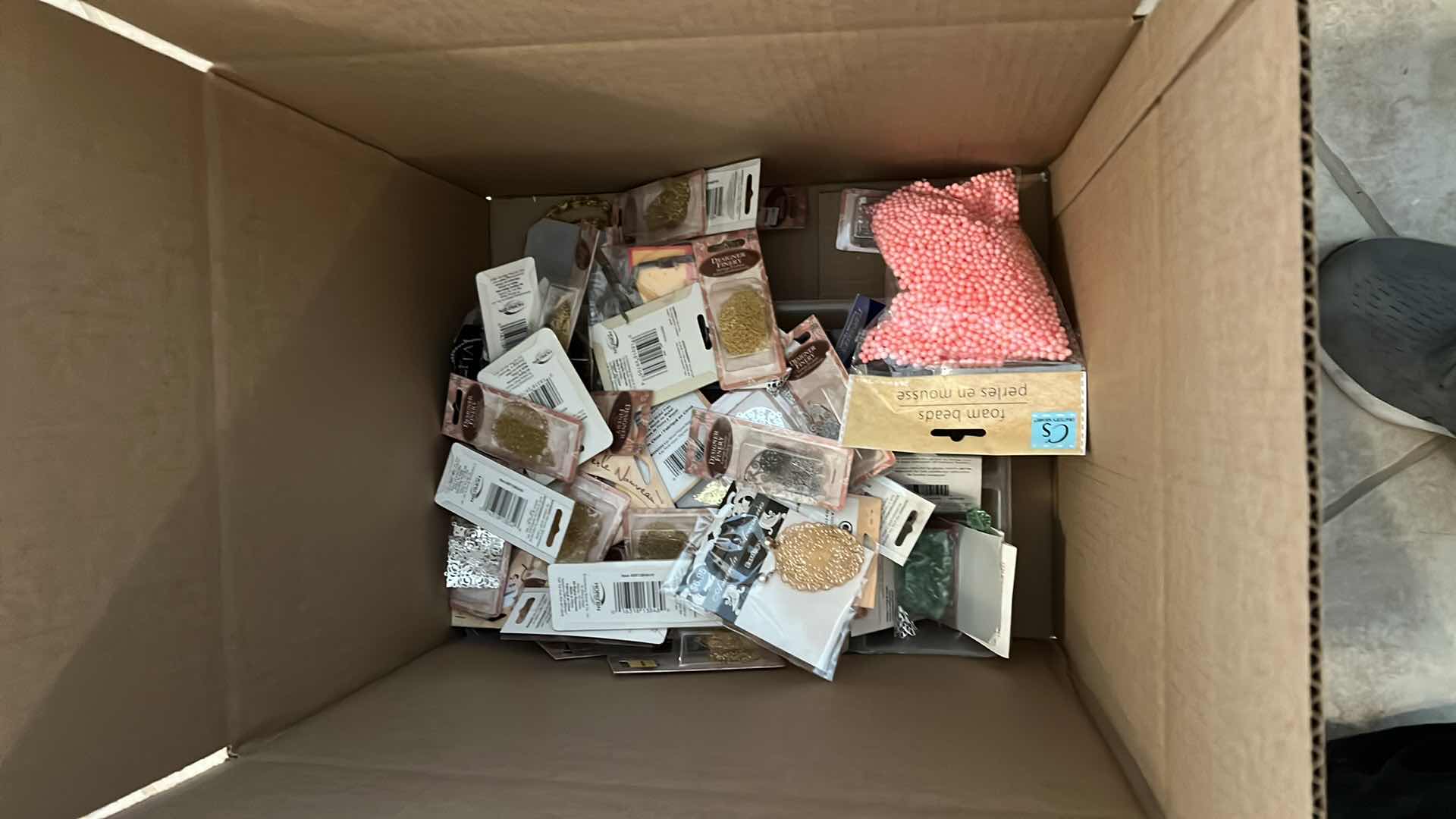 Photo 1 of BOX OF BEADING SUPPLIES AND MORE