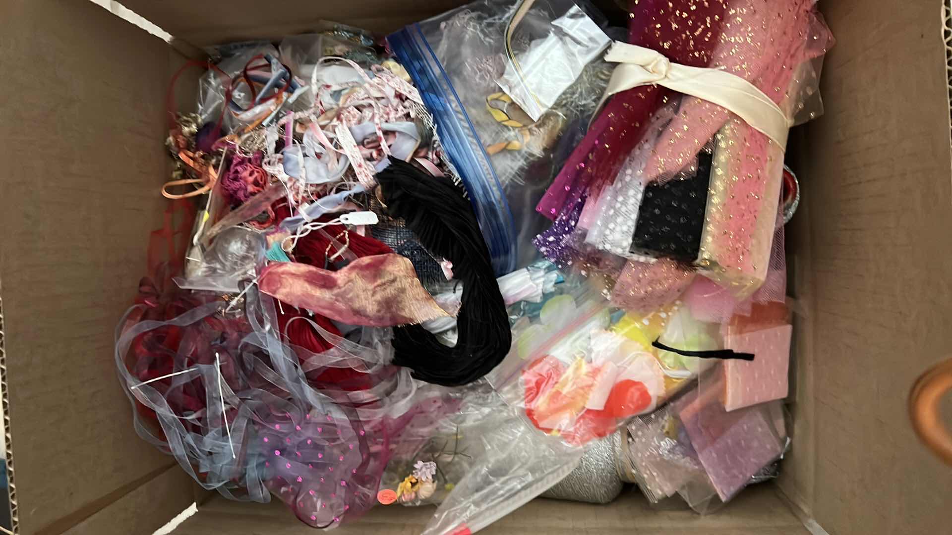 Photo 1 of BOX OF THREAD, YARN AND MORE