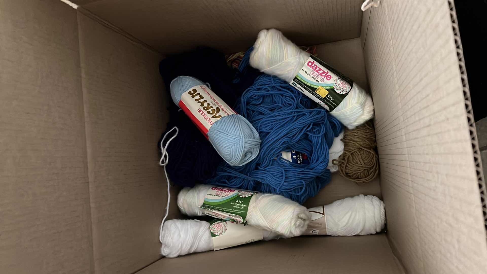Photo 1 of LARGE BOX OF KNITTING AND CROCHET YARN
