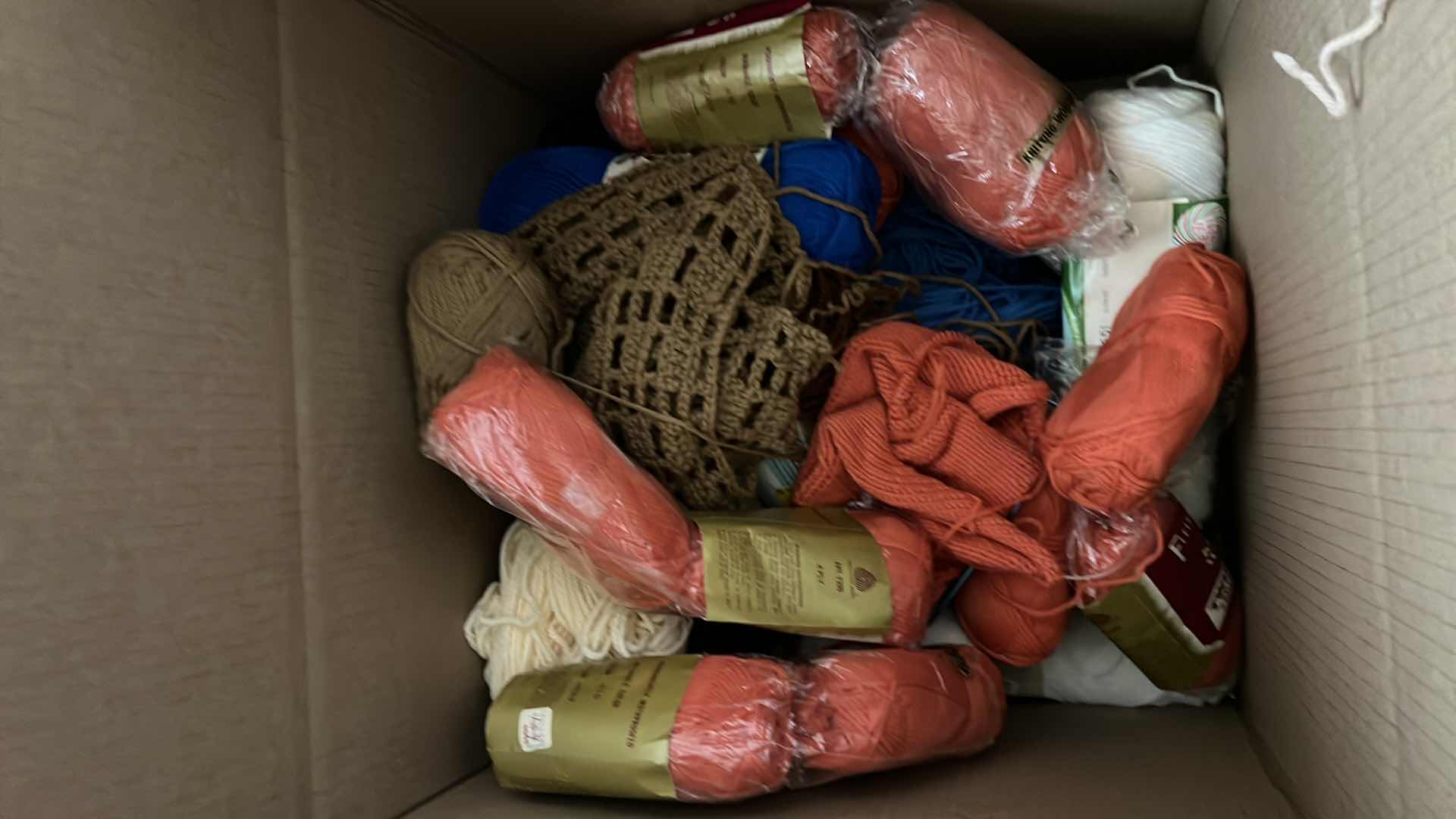 Photo 1 of LARGE BOX OF KNITTING AND CROCHET YARN