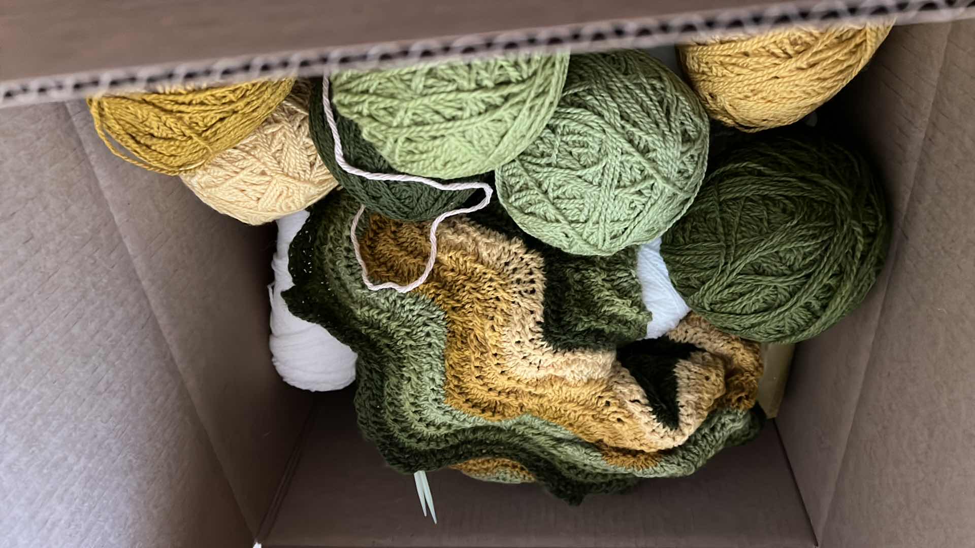 Photo 1 of LARGE BOX OF KNITTING AND CROCHET YARN