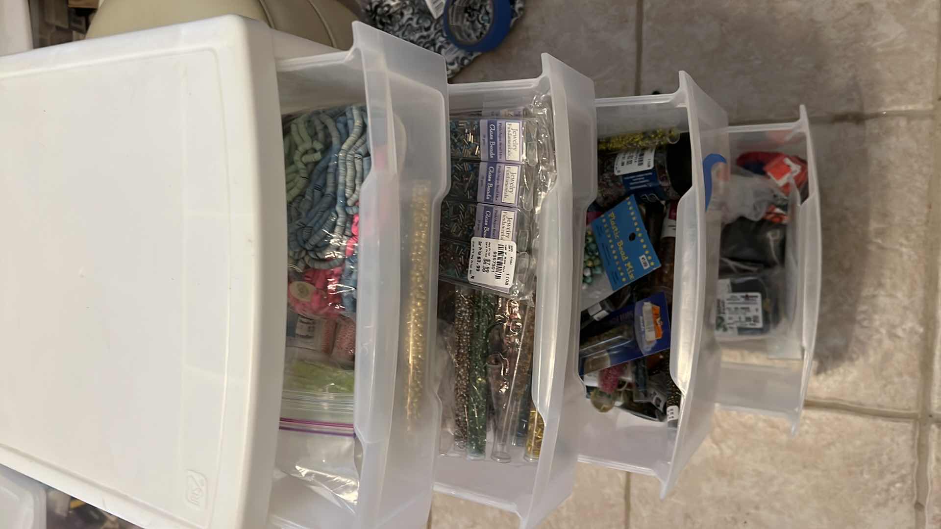 Photo 1 of FOUR DRAWER ORGANIZER AND CONTENTS - CRAFT AND JEWELRY BEADS