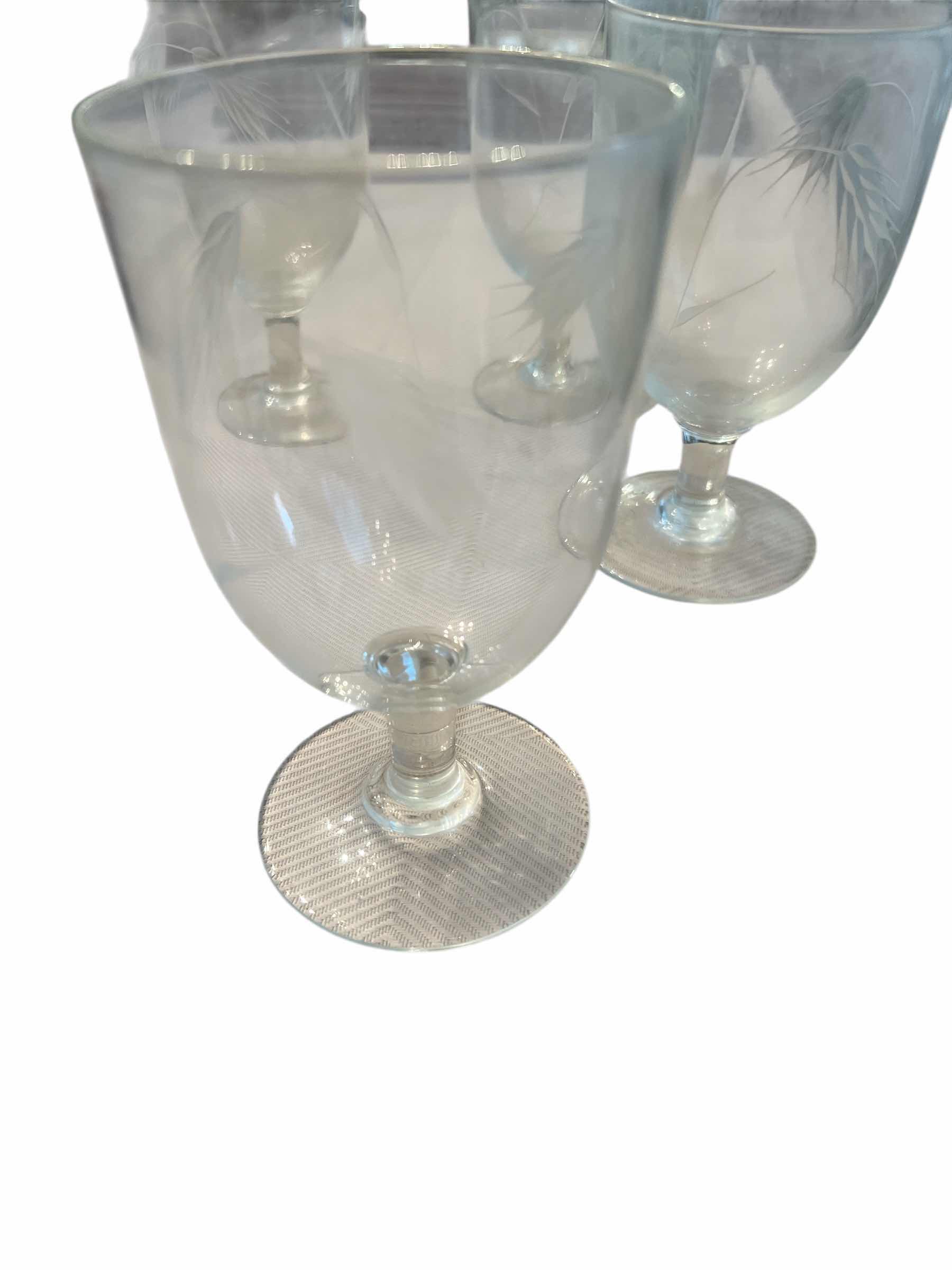 Photo 1 of 4 - SASAKI WINE GLASSES WHEAT PATTERN
