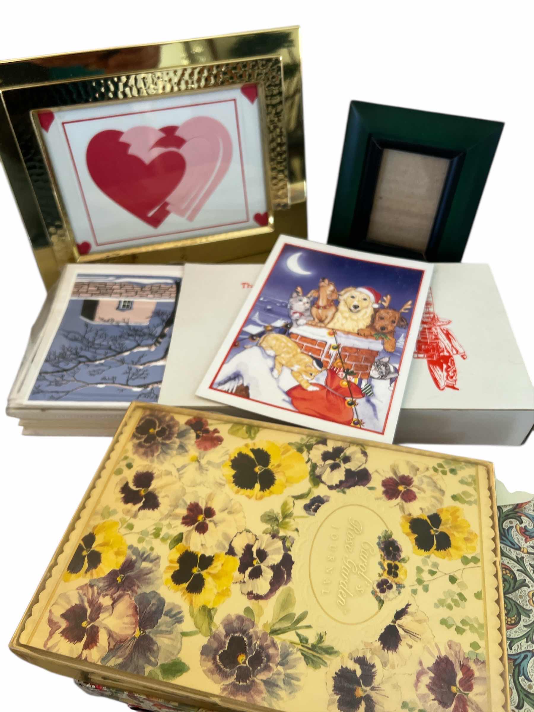Photo 1 of TWO PICTURE FRAMES, STATIONARY AND JOURNALS