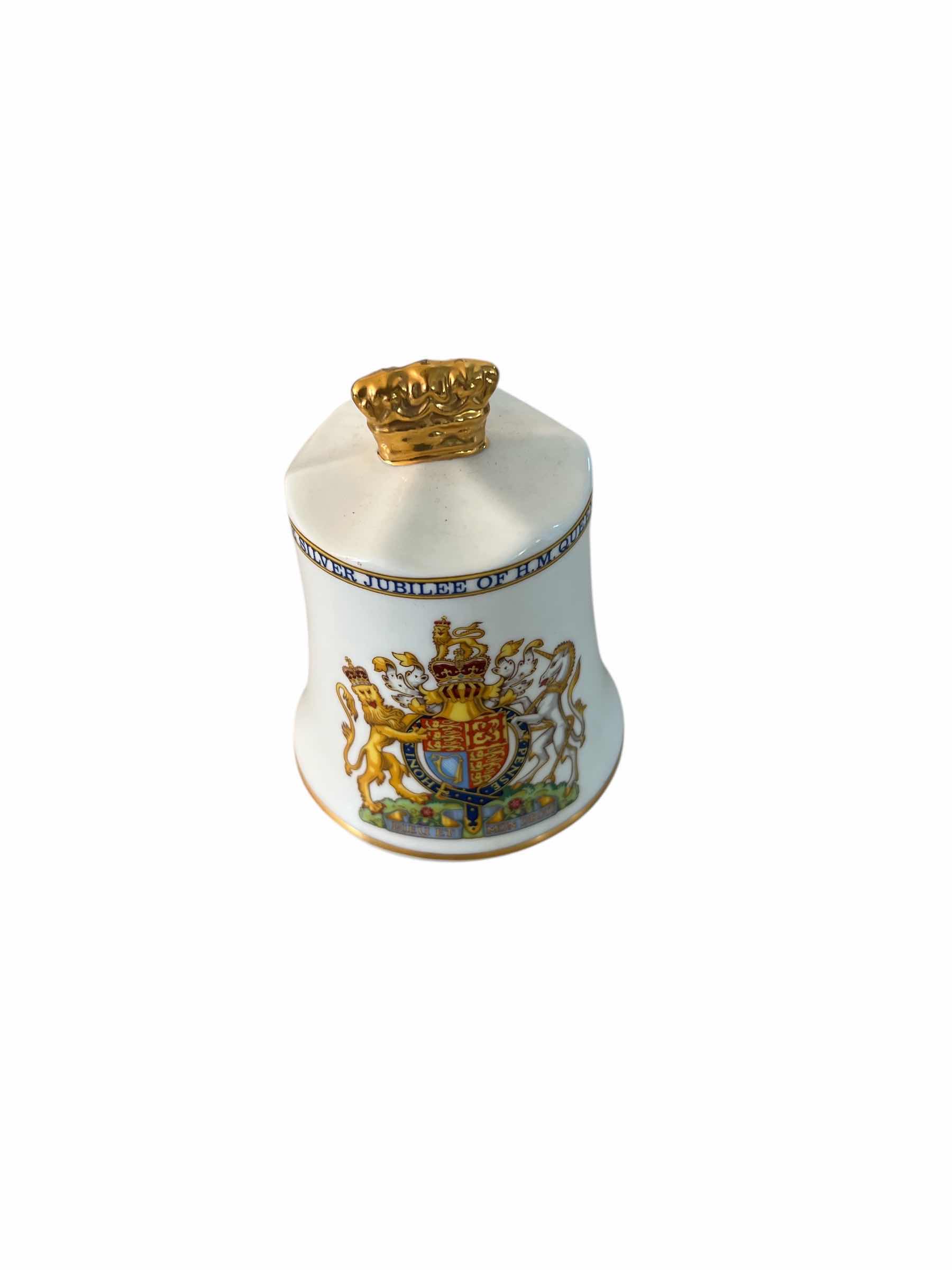 Photo 1 of 1977 QUEEN ELIZABETH JUBILEE CHINA BELL - AYNSLEY CHINA