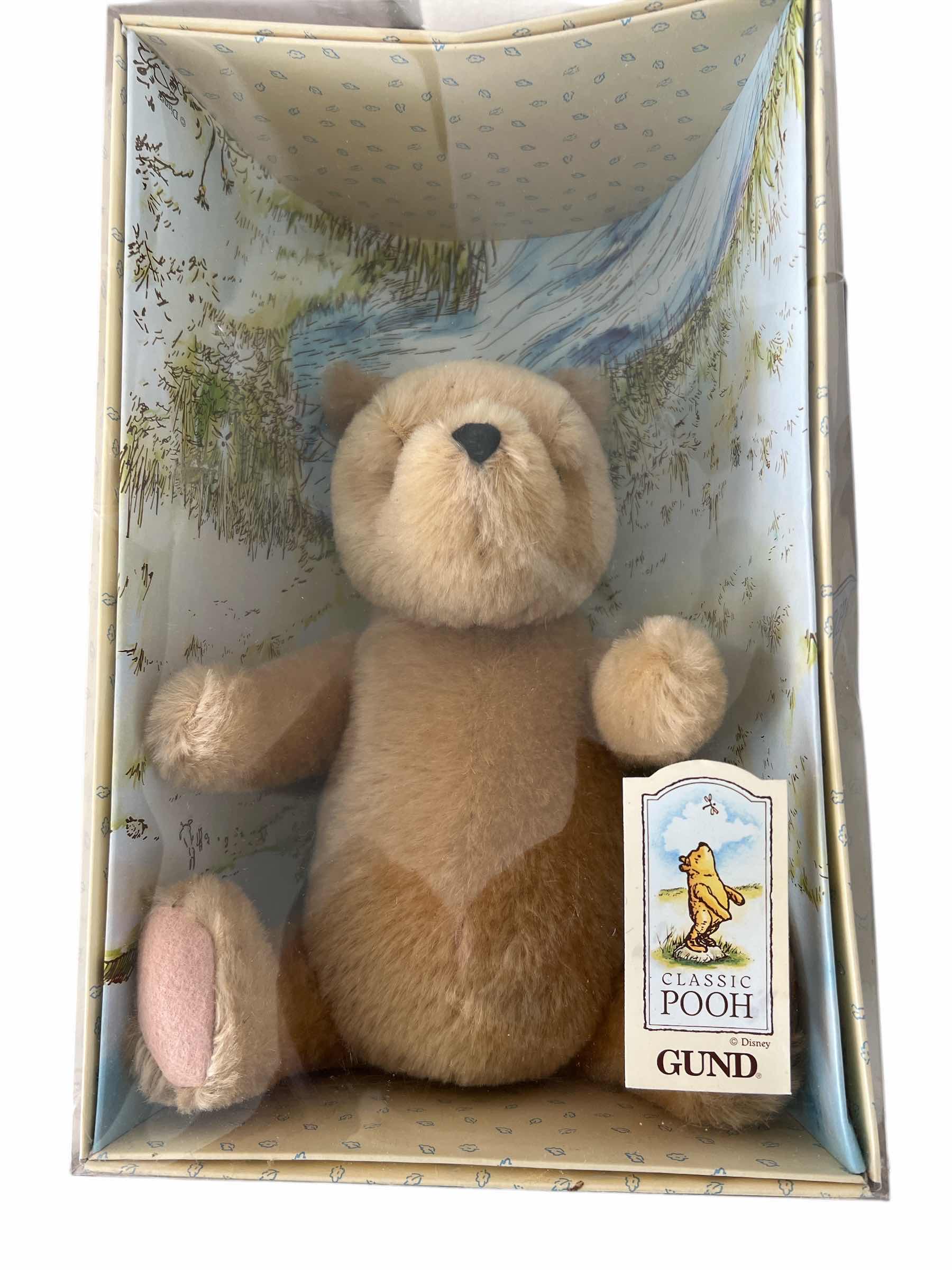Photo 1 of LOT OF POOH BEARS - MAYORS CRYSTAL POOH AND GUND 12” POOH TEDDY BEAR