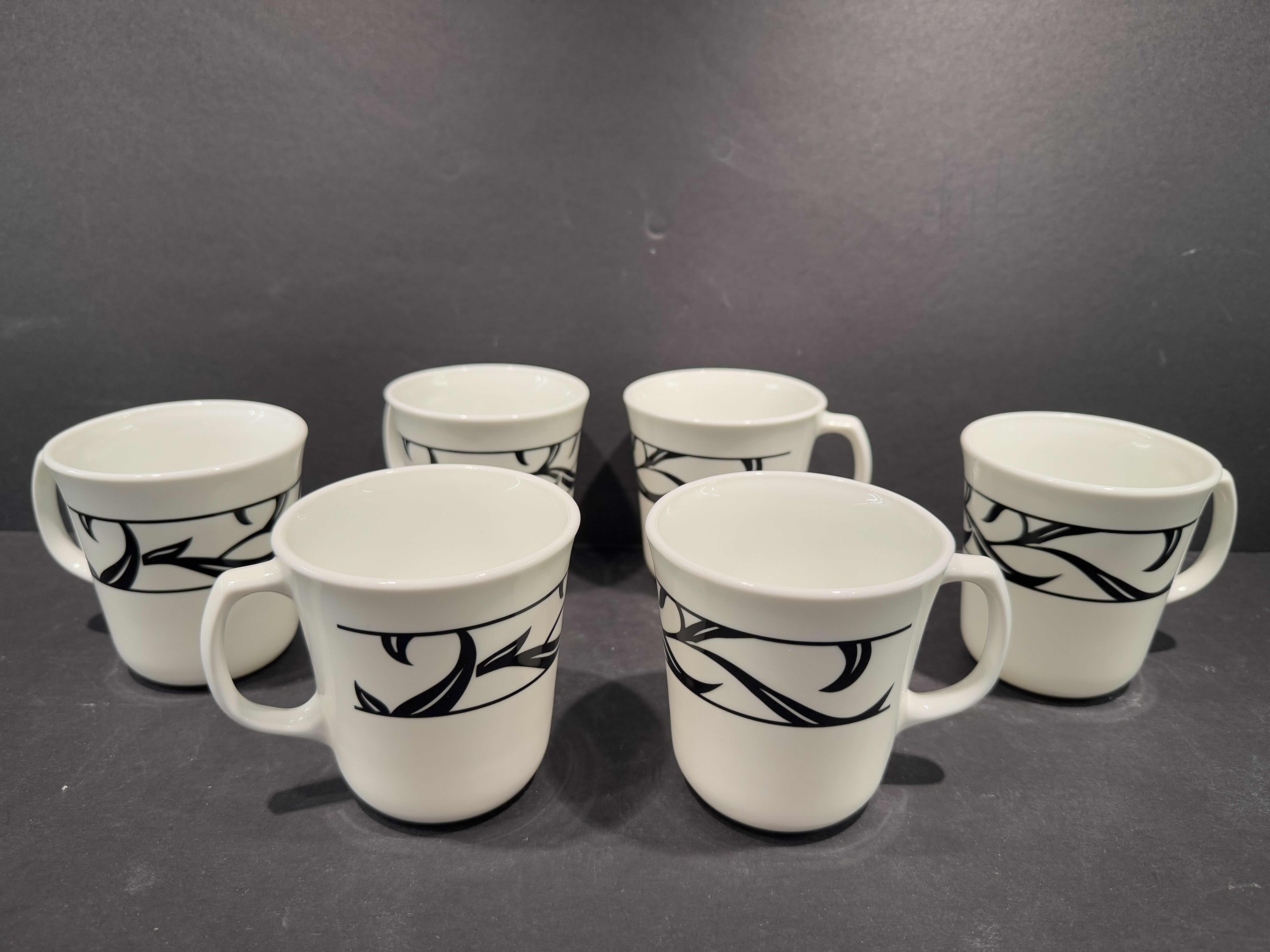 Photo 2 of 8- COFFEE MUGS VINTAGE CORELLE LYRICS BALCK AND WHITE DINNERWARE