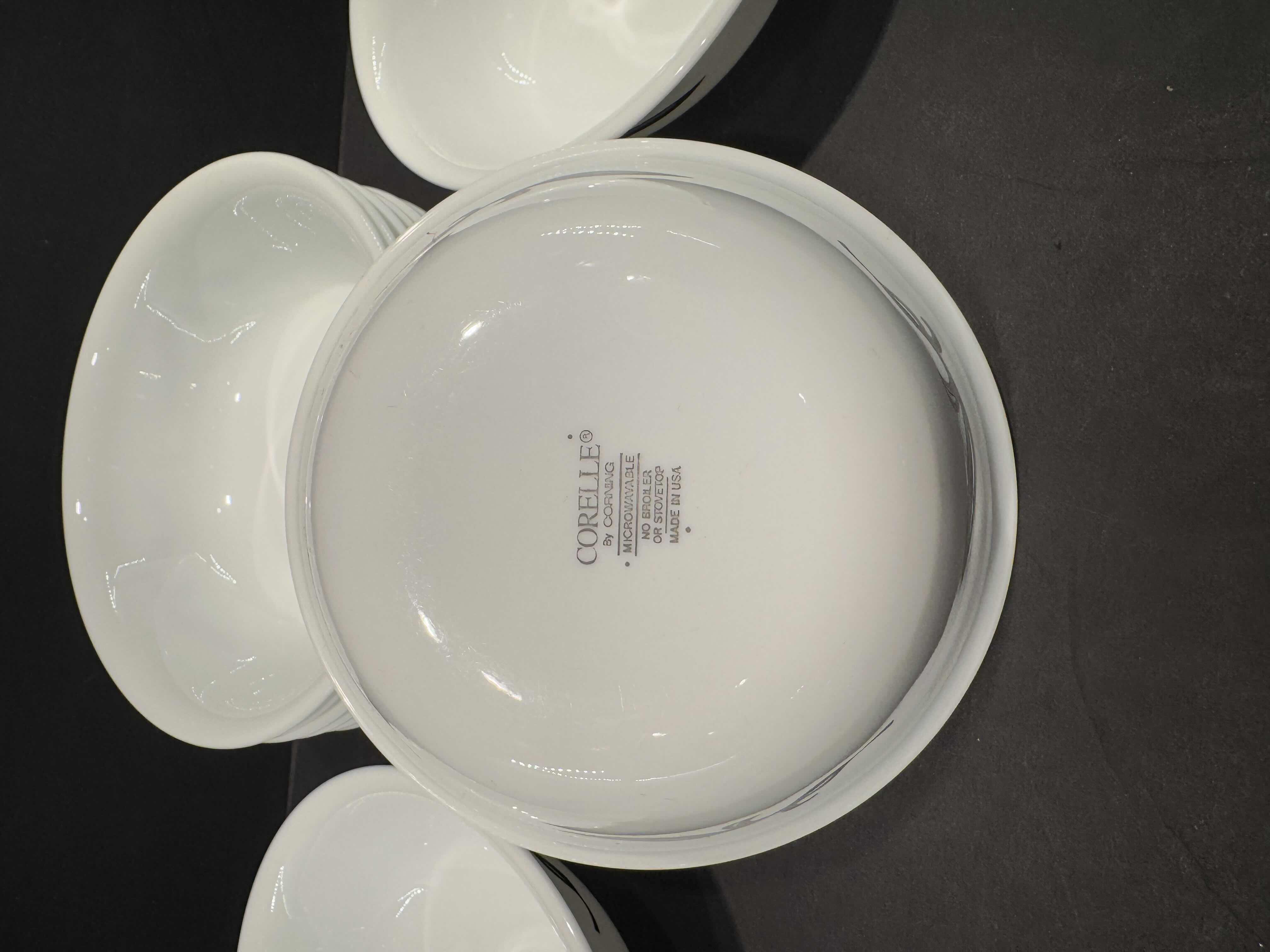 Photo 2 of 9 -7” BOWLS VINTAGE CORELLE LYRICS BLACK AND WHITE DINNERWARE