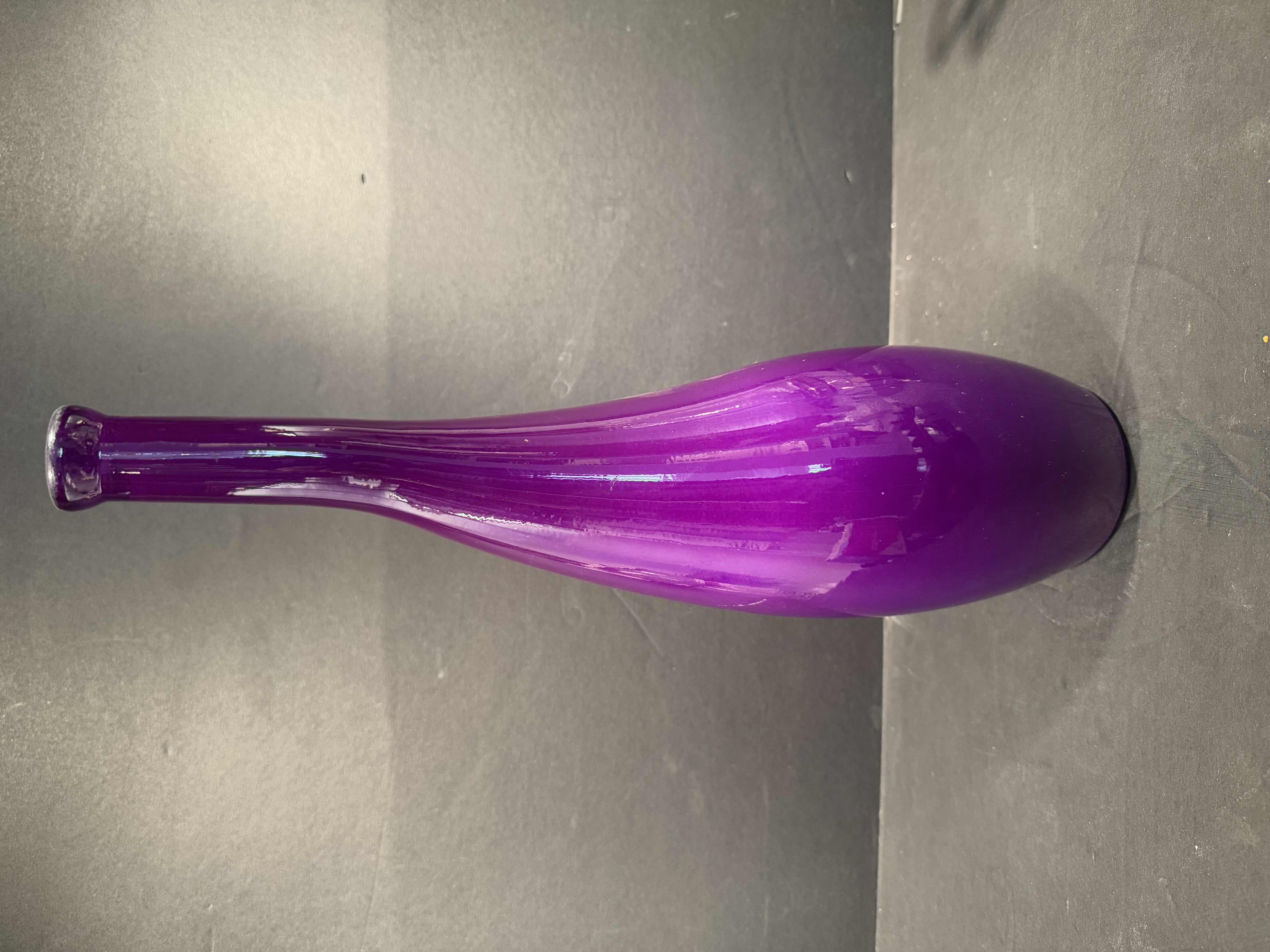 Photo 2 of 16" PURPLE VASE, STAR TREK ENTERPRSISE ANDORIAN WHISKEY BOTTLE WINE BOTTLE PROP 