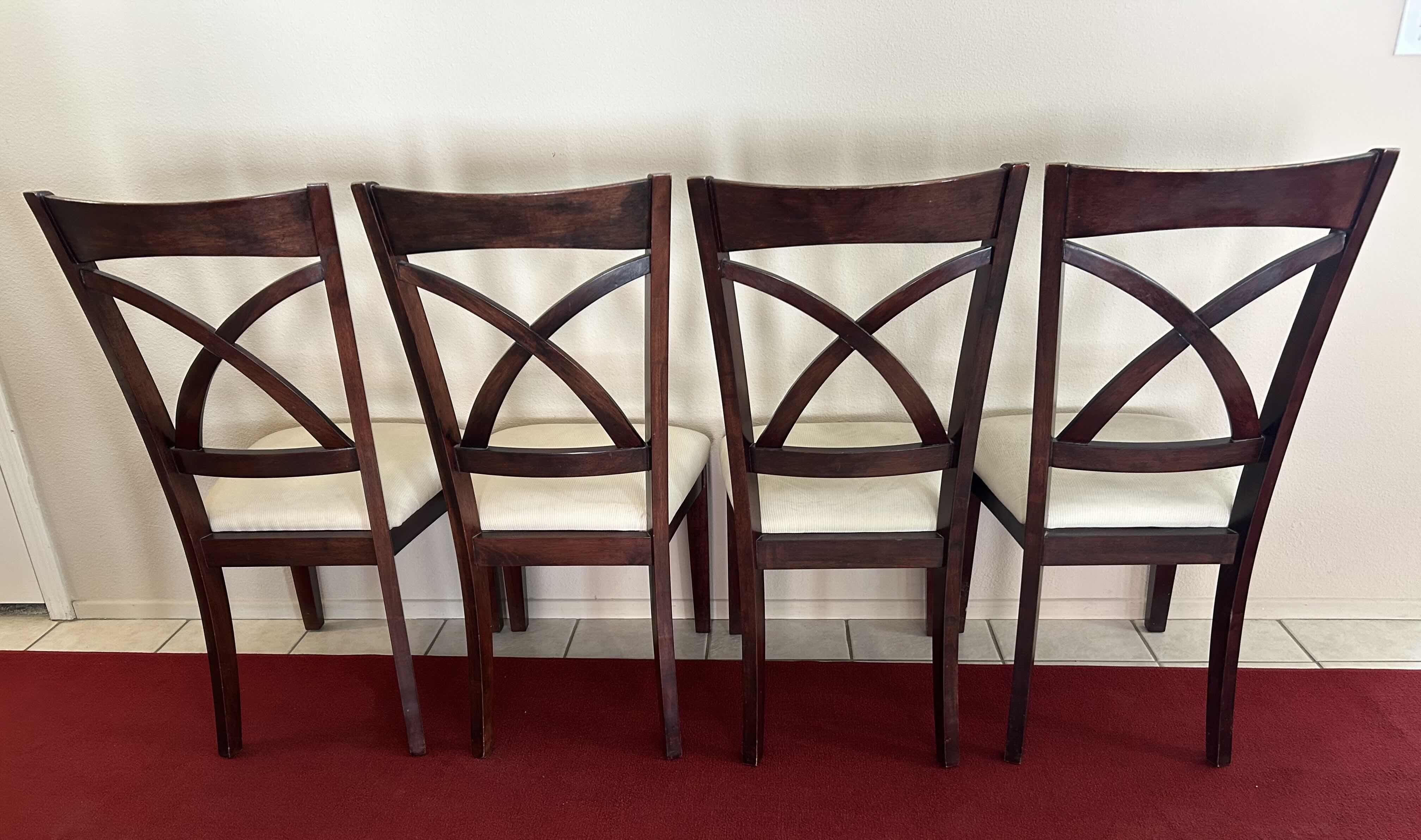 Photo 1 of 4- CHERRY WOOD DINING ROOM CHAIRS